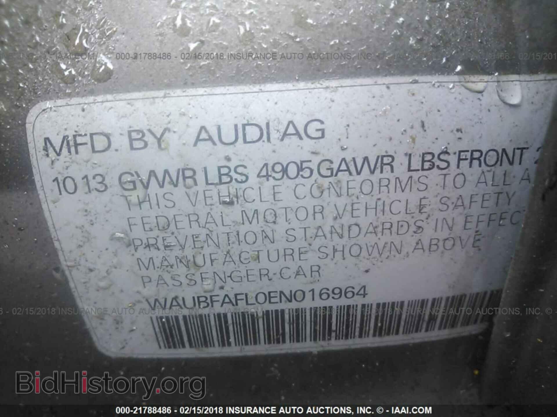 2014 Audi A4 - VIN: WAUBFAFL0EN016964 - Photo 9