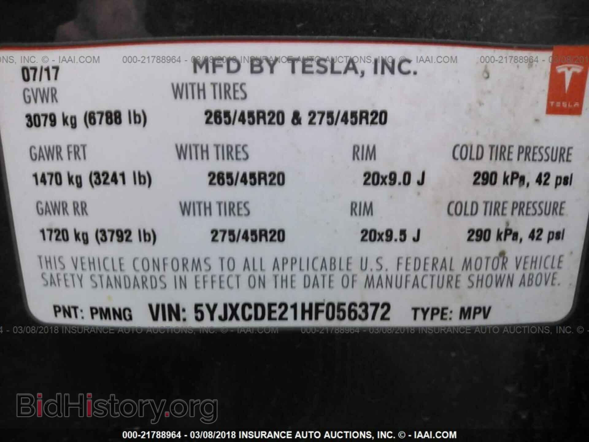 2017 Tesla Model x - VIN: 5YJXCDE21HF056372 - Photo 9