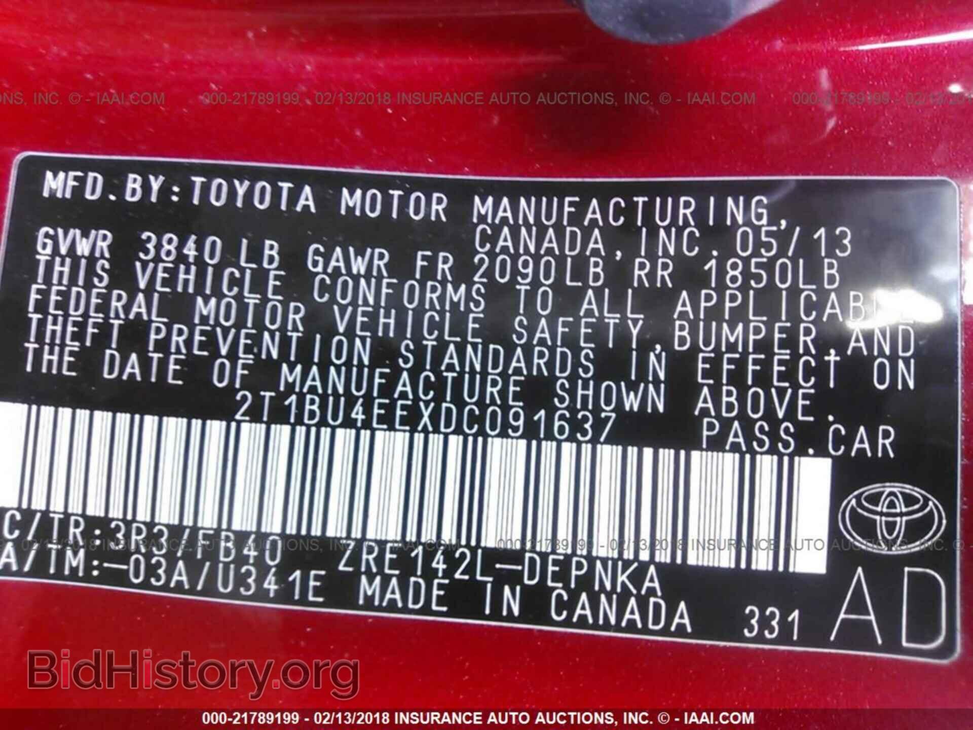 2013 Toyota Corolla - VIN: 2T1BU4EEXDC091637 - Photo 9