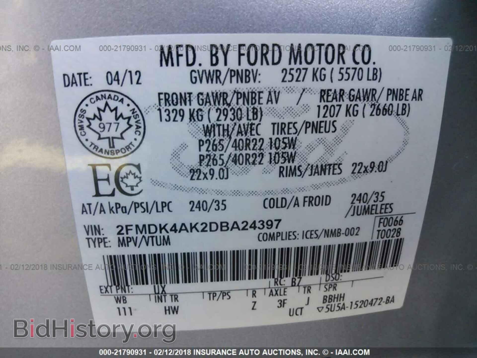 2013 Ford Edge - VIN: 2FMDK4AK2DBA24397 - Photo 9