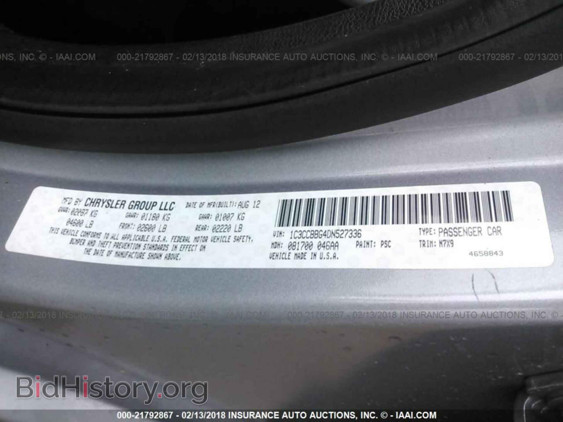 2013 Chrysler 200 - VIN: 1C3CCBBG4DN527336 - Photo 9