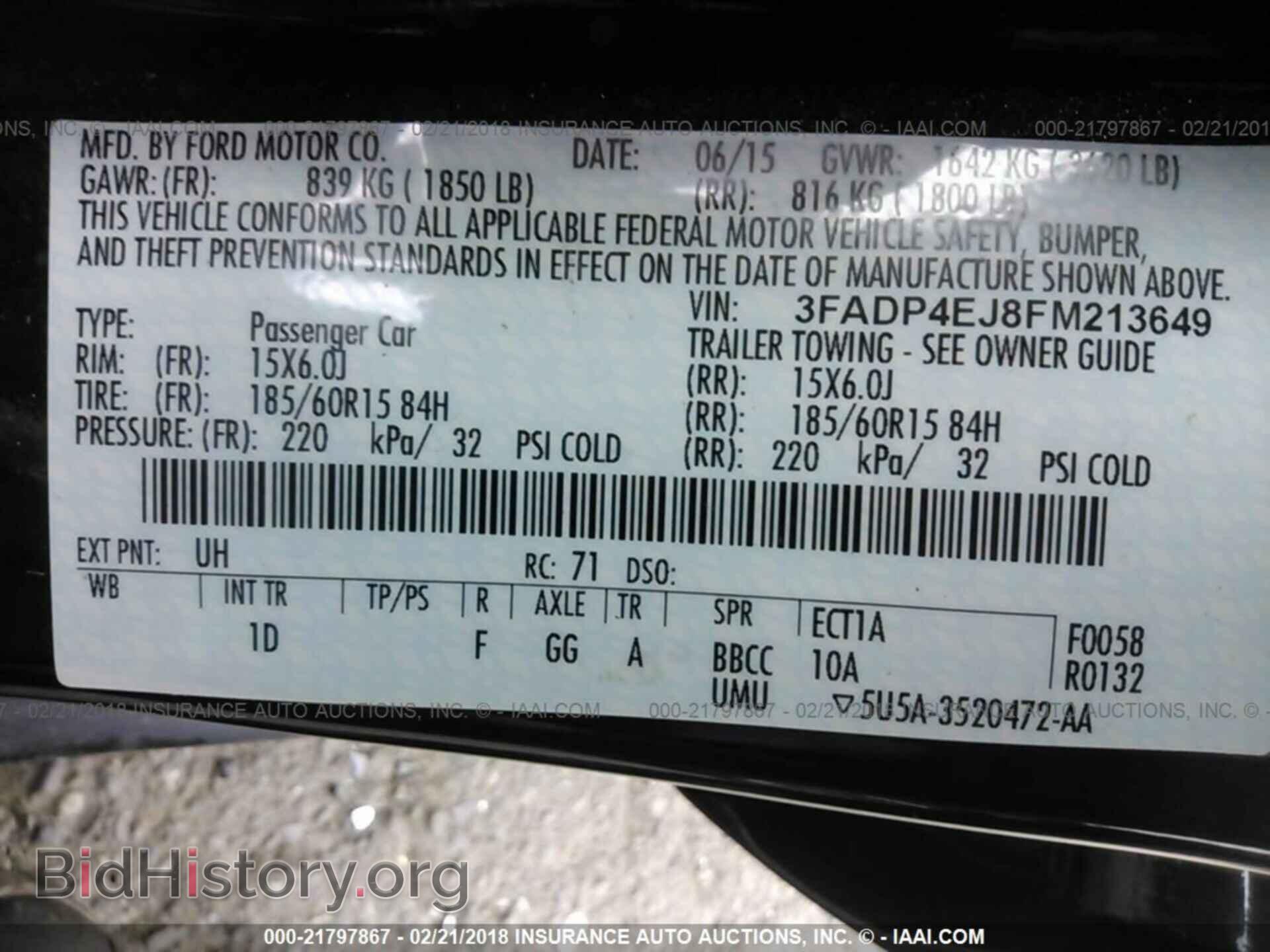 2015 Ford Fiesta - VIN: 3FADP4EJ8FM213649 - Фото 9