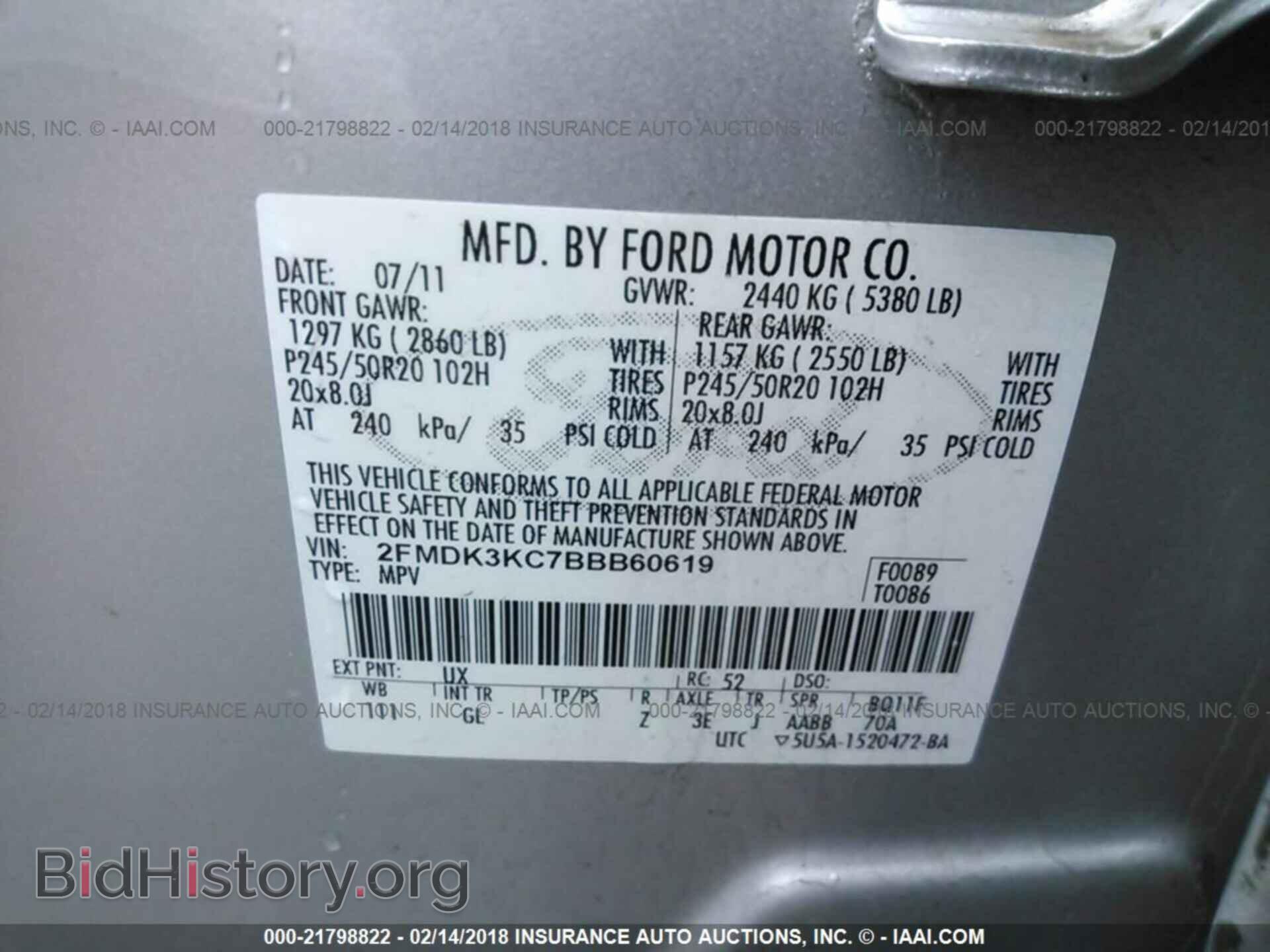 2011 Ford Edge - VIN: 2FMDK3KC7BBB60619 - Photo 9