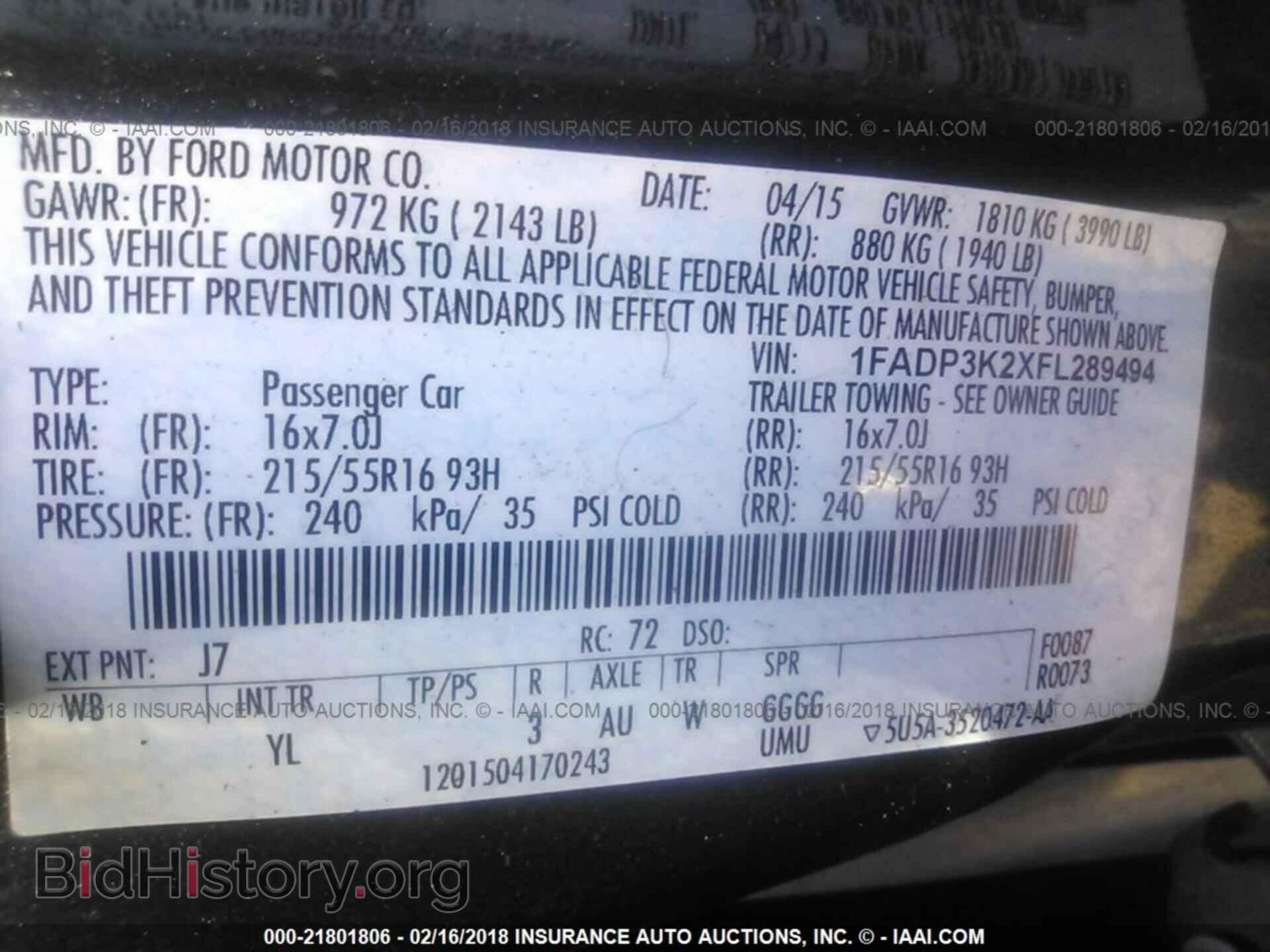 2015 Ford Focus - VIN: 1FADP3K2XFL289494 - Photo 9