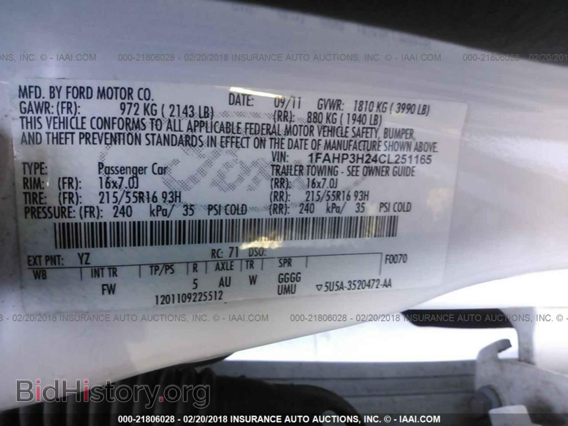 2012 Ford Focus - VIN: 1FAHP3H24CL251165 - Фото 9