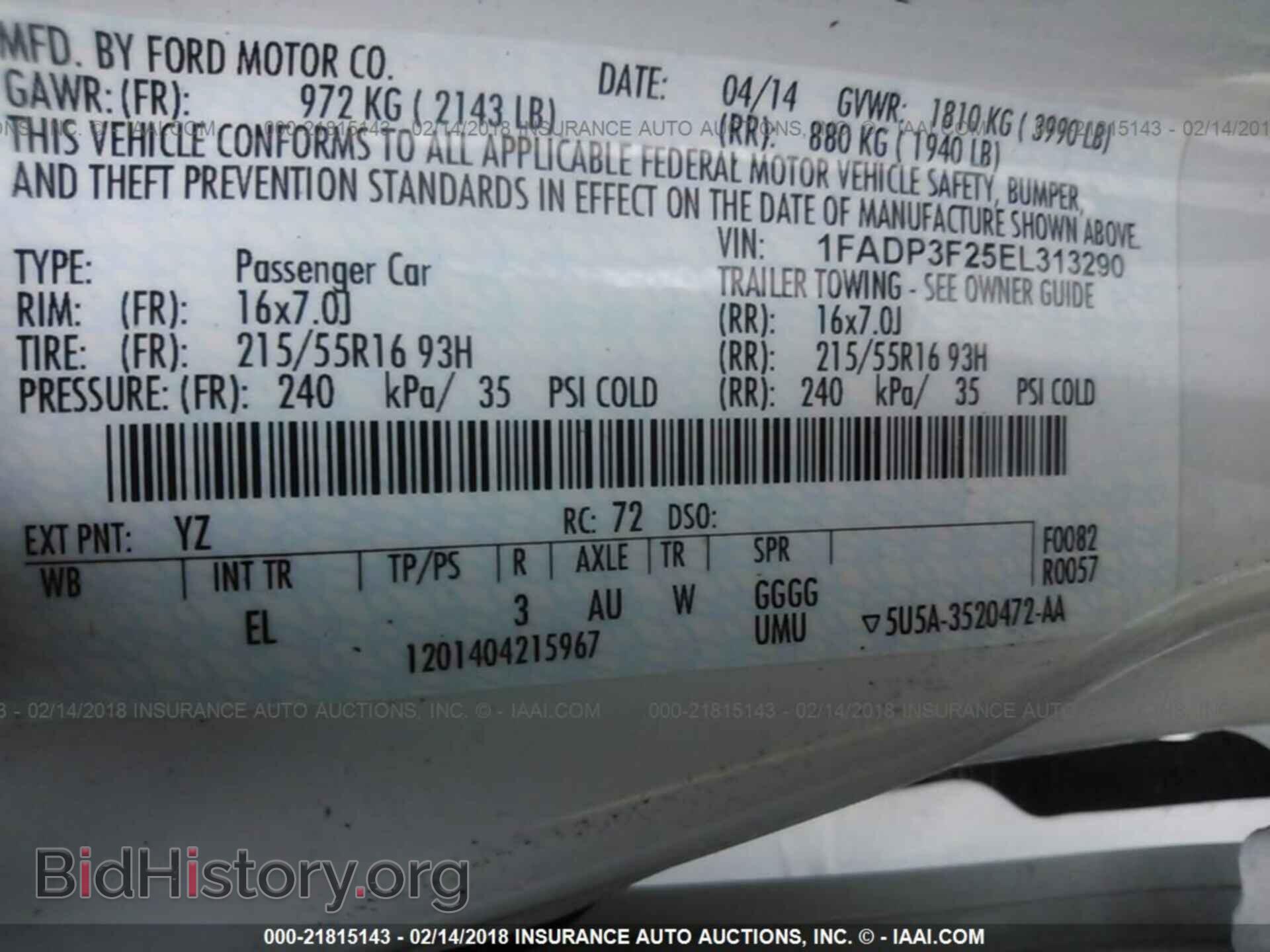 2014 Ford Focus - VIN: 1FADP3F25EL313290 - Фото 9
