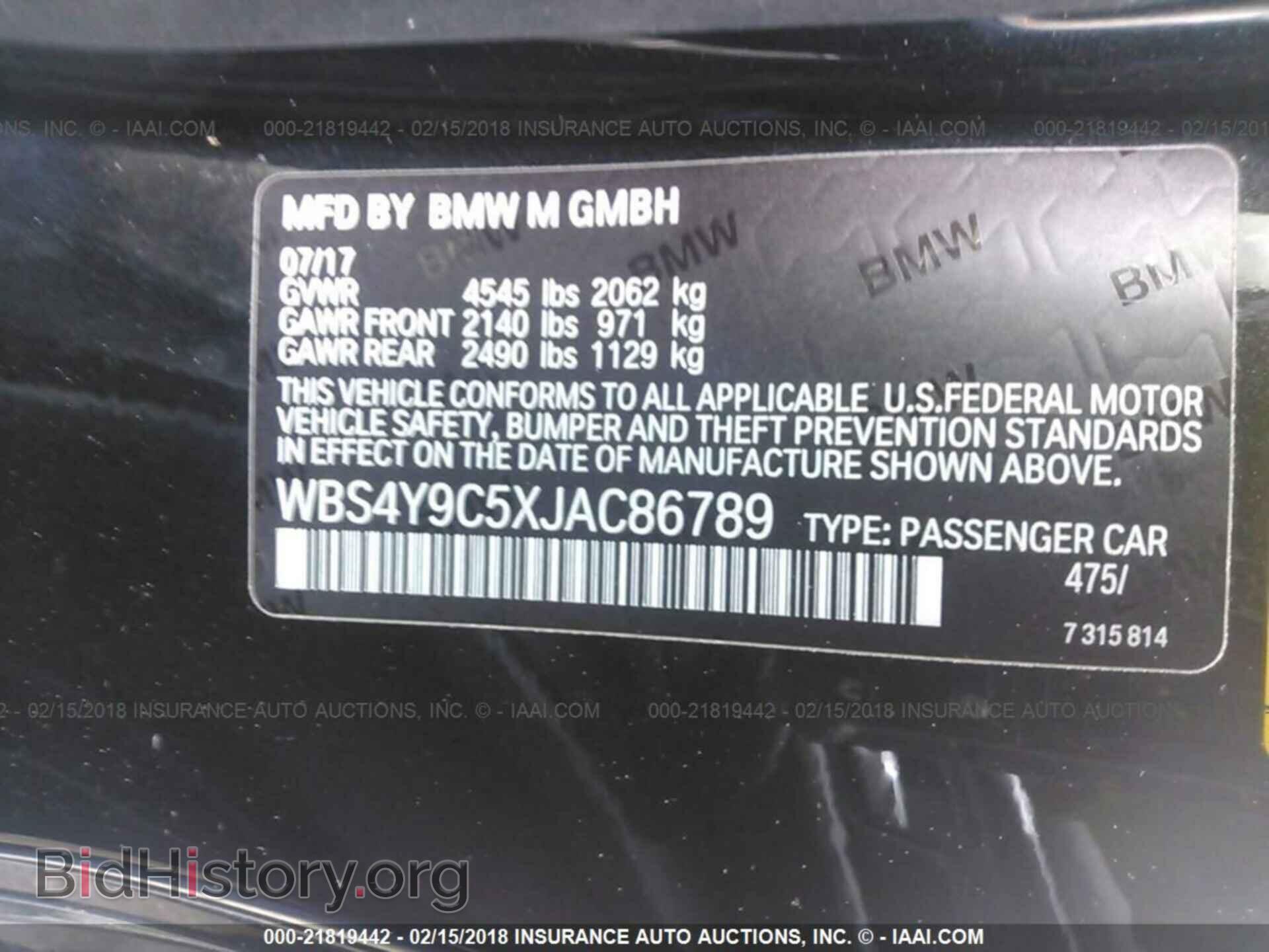 2018 Bmw M4 - VIN: WBS4Y9C5XJAC86789 - Photo 9