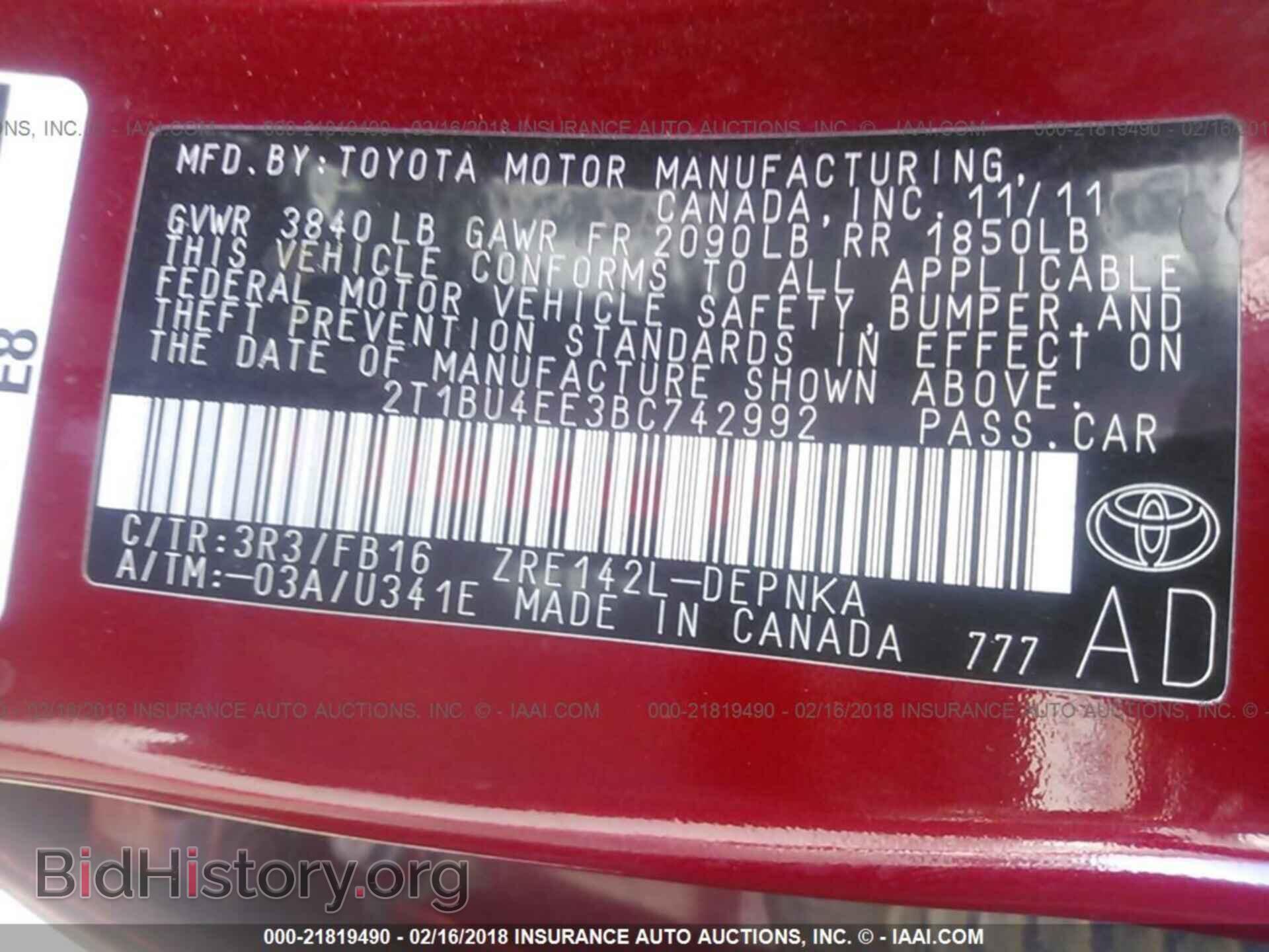 2011 Toyota Corolla - VIN: 2T1BU4EE3BC742992 - Фото 9