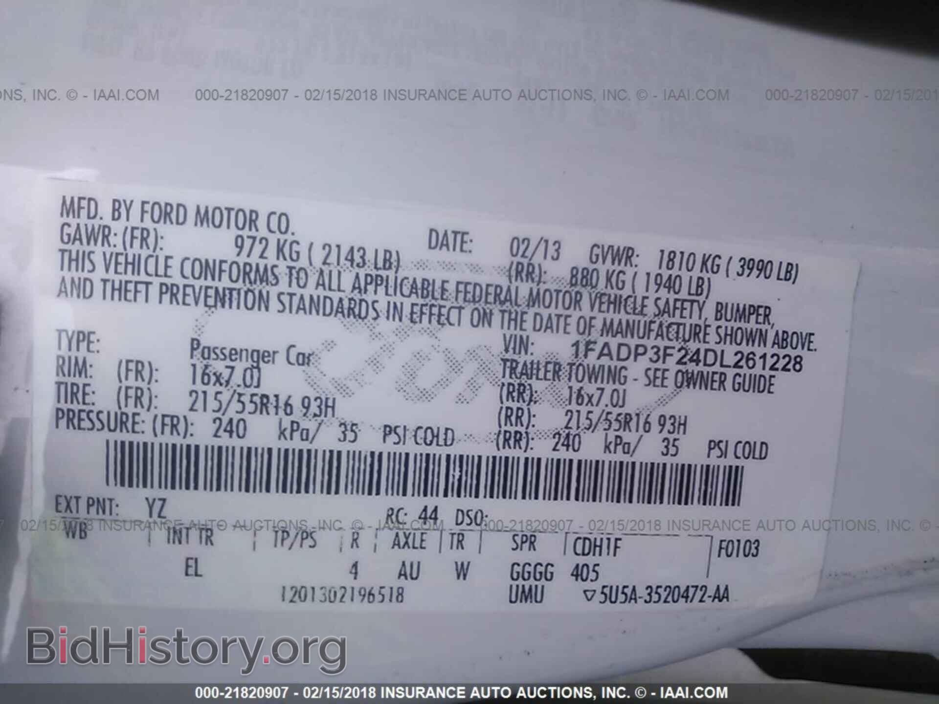 2013 Ford Focus - VIN: 1FADP3F24DL261228 - Фото 9
