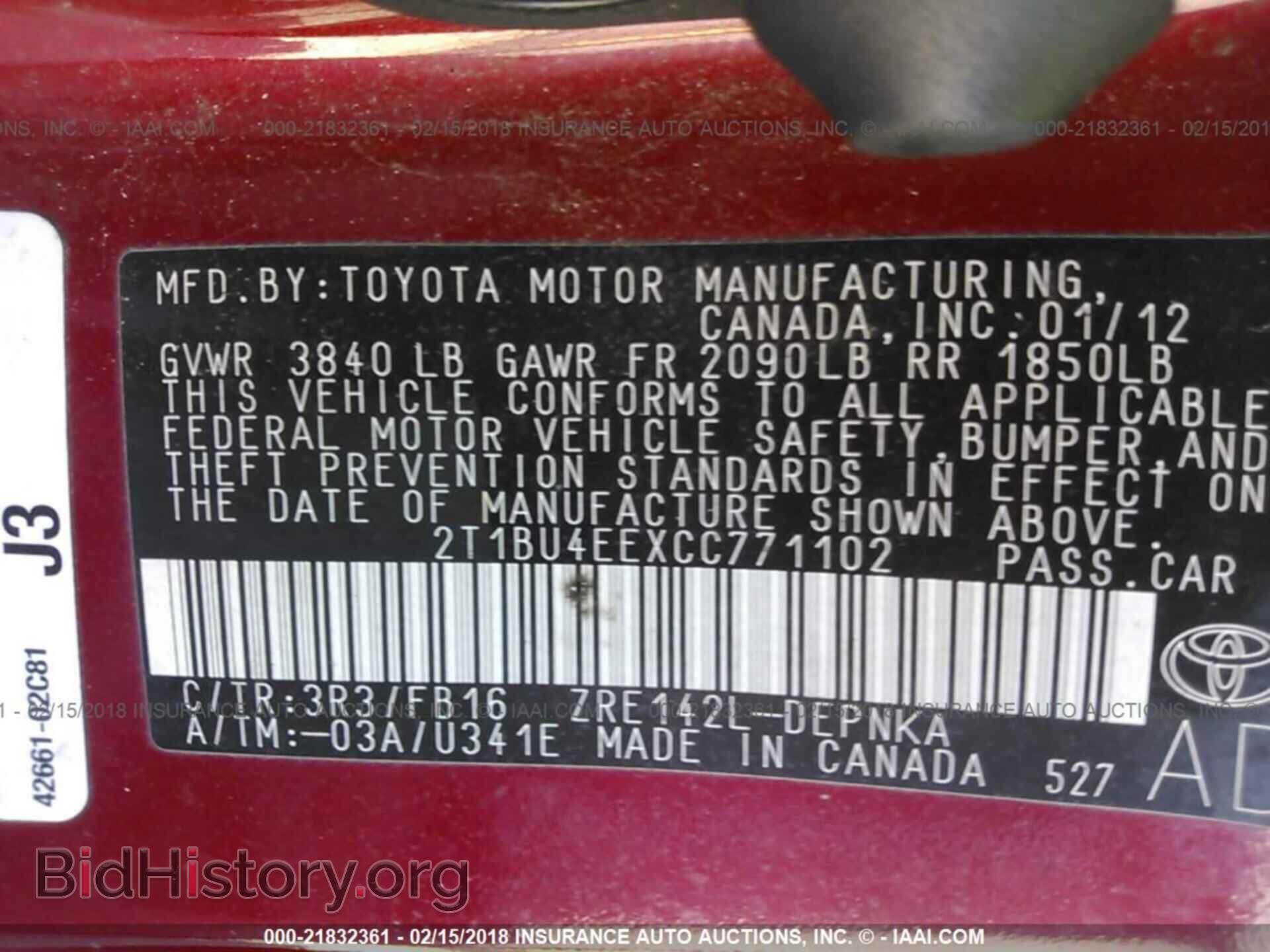 2012 Toyota Corolla - VIN: 2T1BU4EEXCC771102 - Photo 9