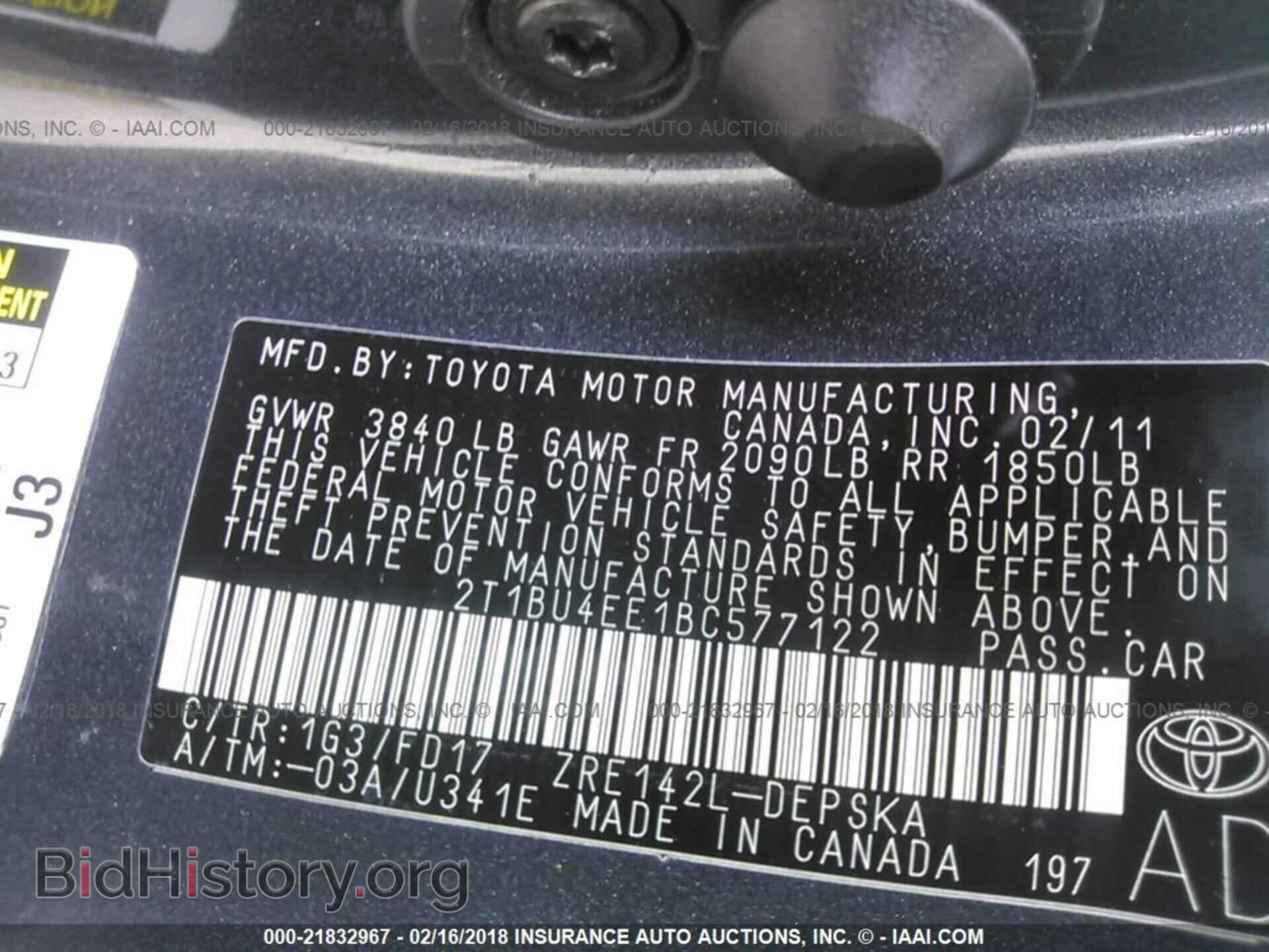2011 Toyota Corolla - VIN: 2T1BU4EE1BC577122 - Фото 9