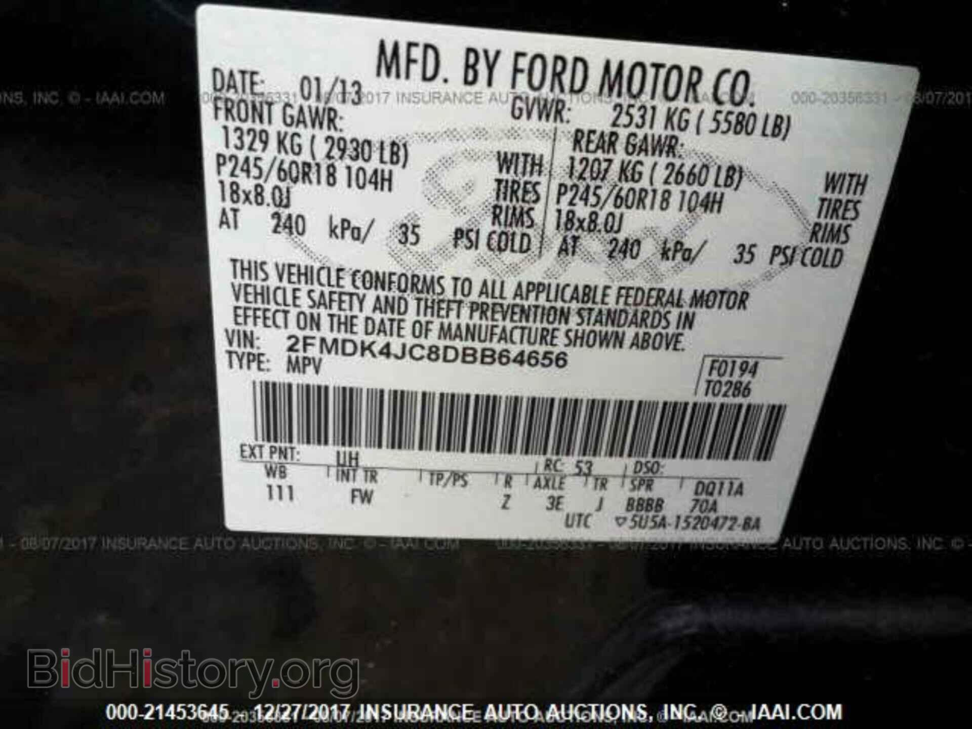 2013 FORD EDGE - VIN: 2FMDK4JC8DBB64656 - Photo 9