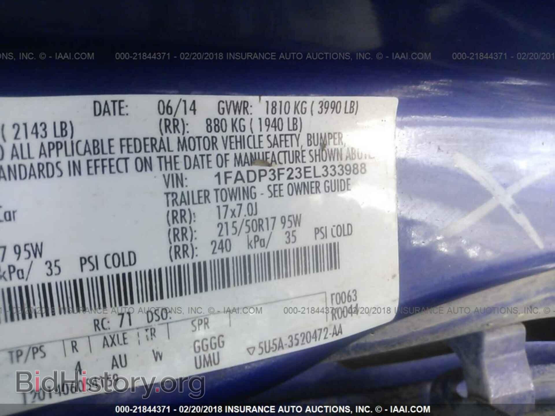 2014 FORD FOCUS - VIN: 1FADP3F23EL333988 - Photo 9