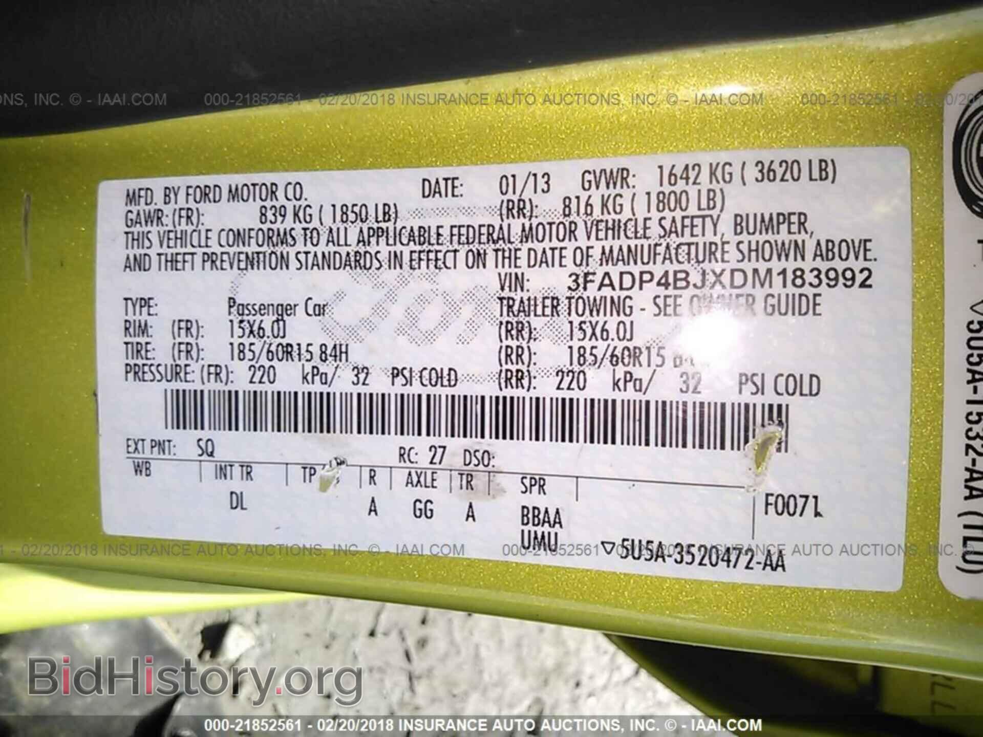 2013 Ford Fiesta - VIN: 3FADP4BJXDM183992 - Фото 9
