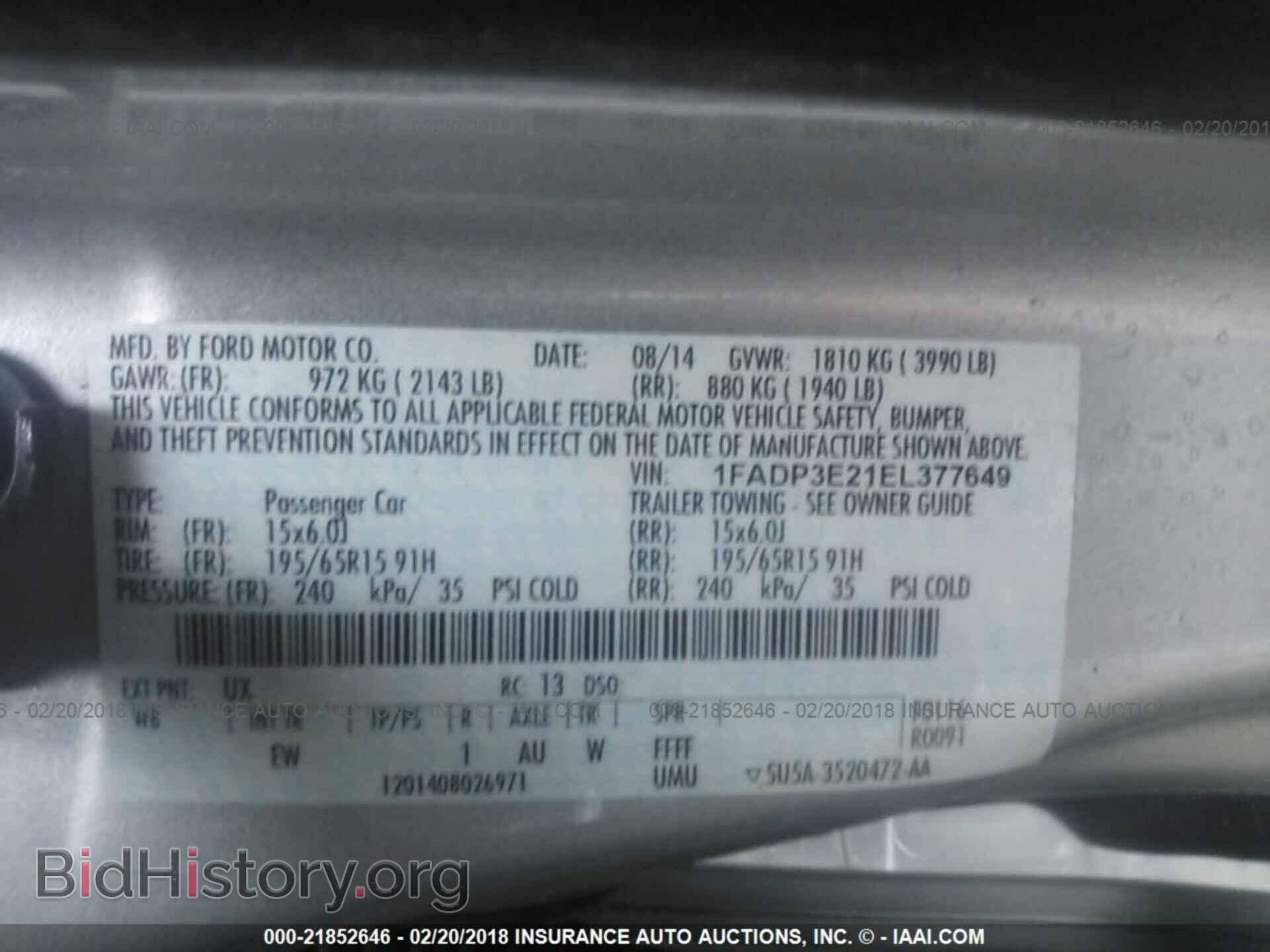 2014 Ford Focus - VIN: 1FADP3E21EL377649 - Фото 9