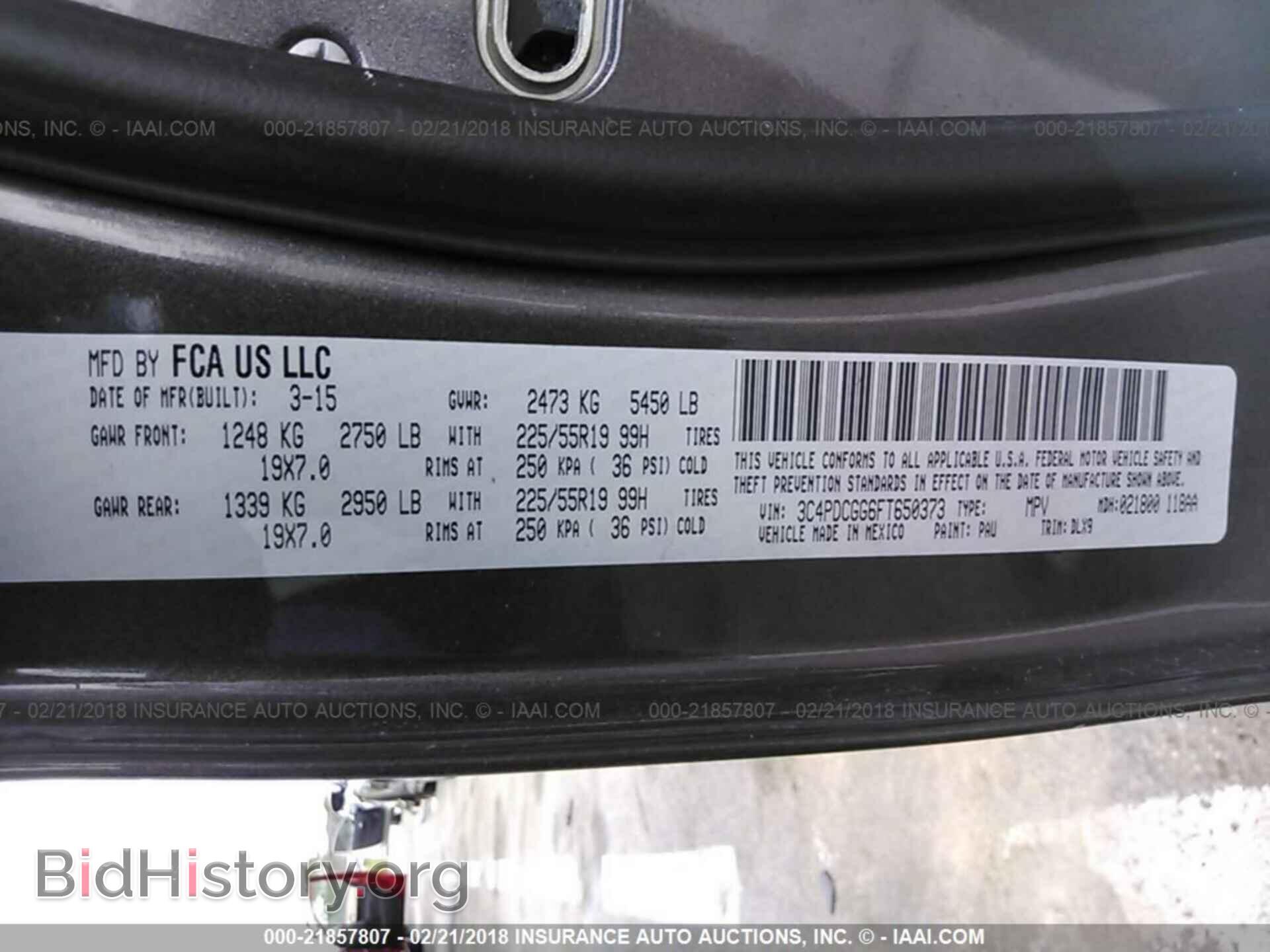 2015 Dodge Journey - VIN: 3C4PDCGG6FT650373 - Фото 9