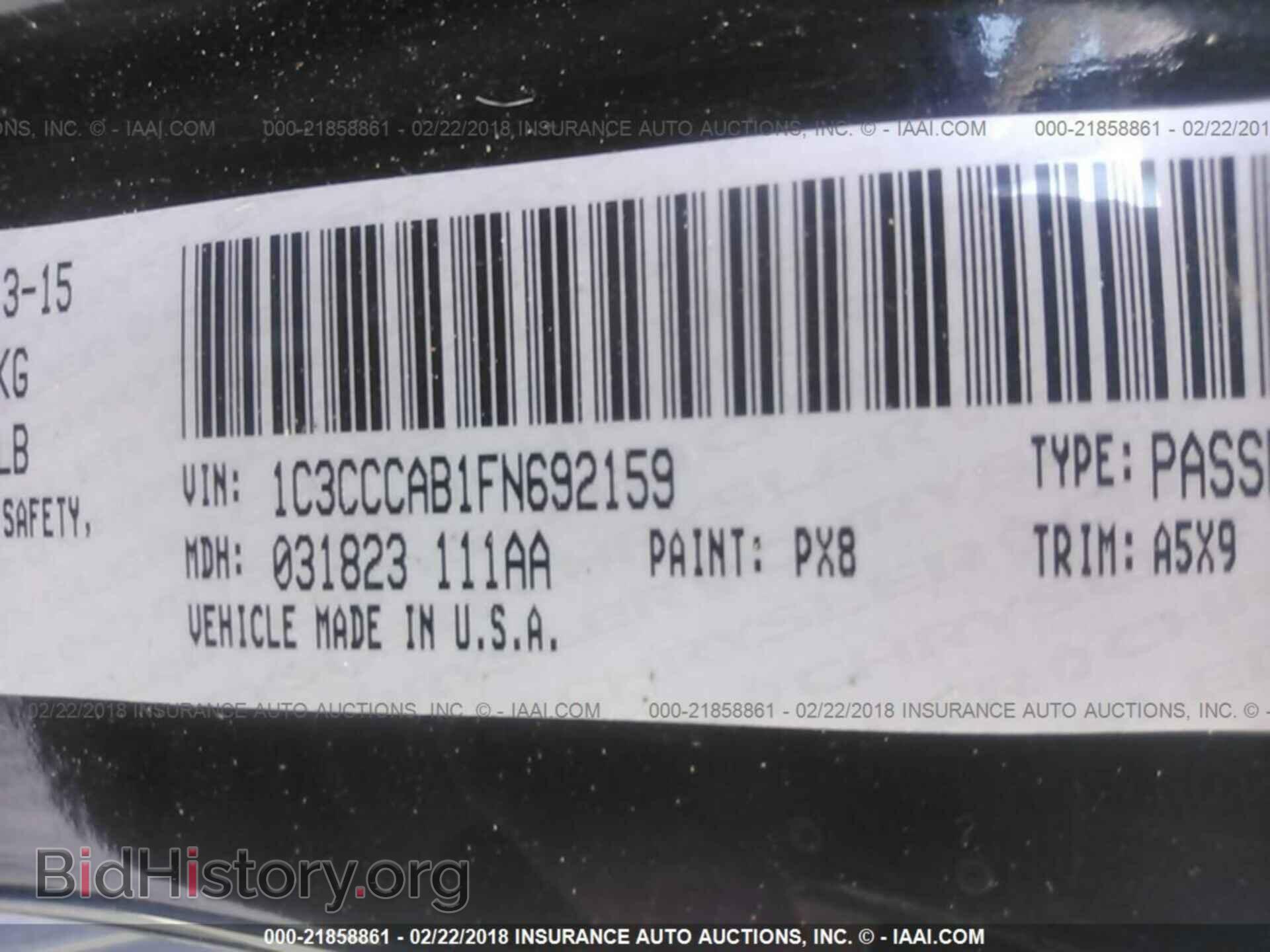 2015 Chrysler 200 - VIN: 1C3CCCAB1FN692159 - Photo 9