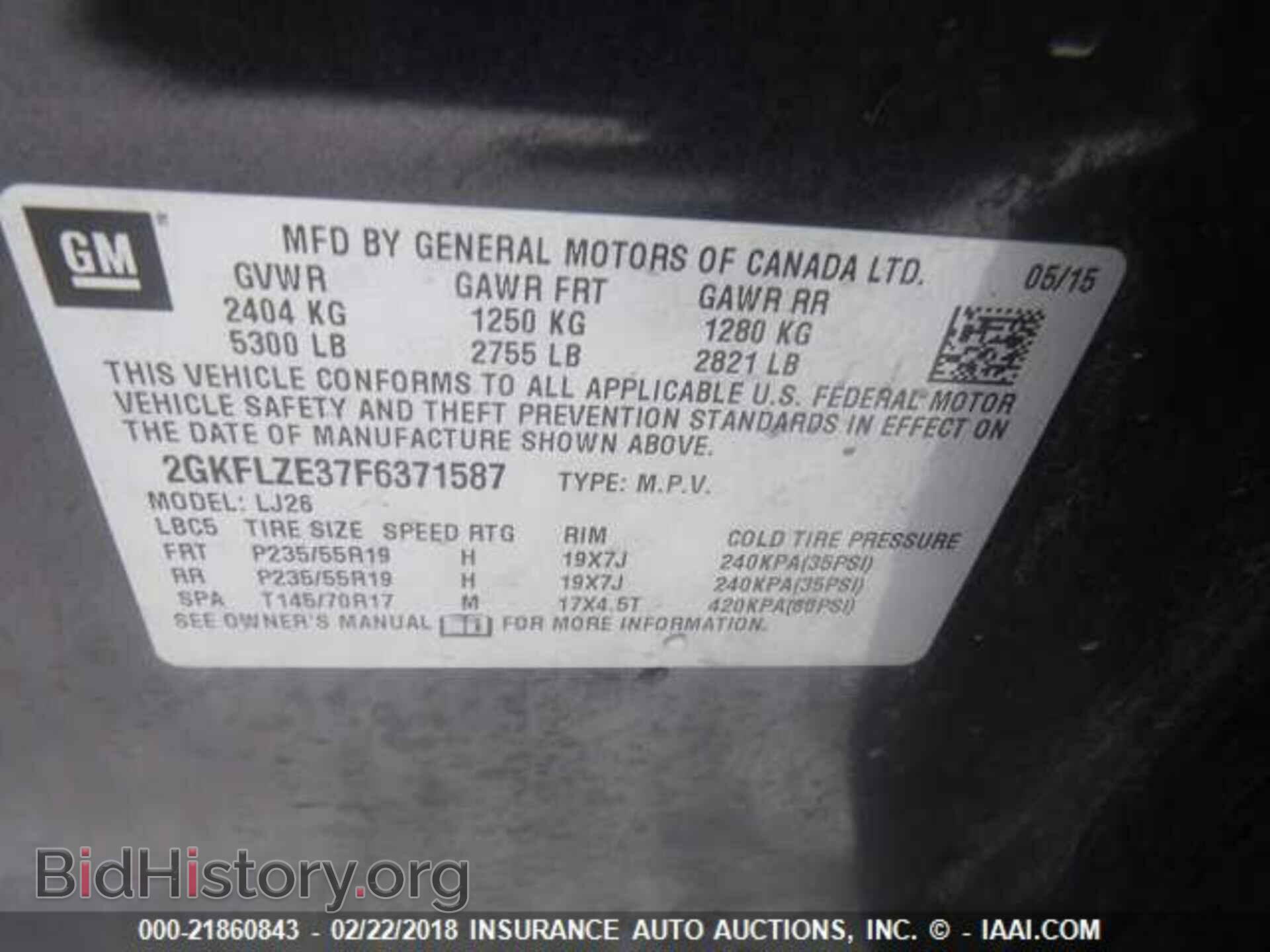 2015 Gmc Terrain - VIN: 2GKFLZE37F6371587 - Фото 9
