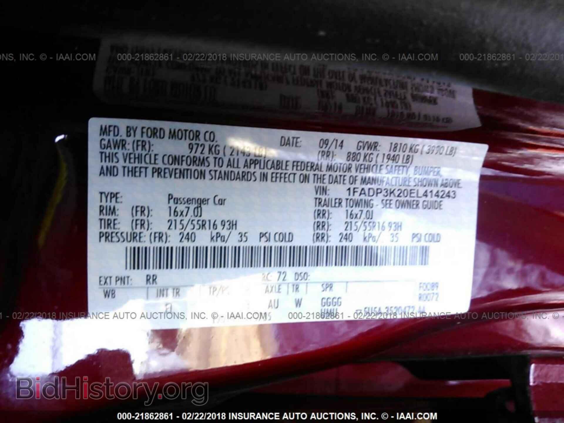 2014 Ford Focus - VIN: 1FADP3K20EL414243 - Фото 9