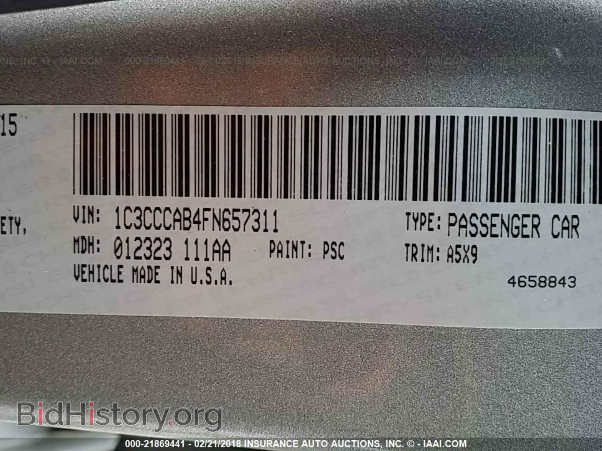 2015 Chrysler 200 - VIN: 1C3CCCAB4FN657311 - Фото 9