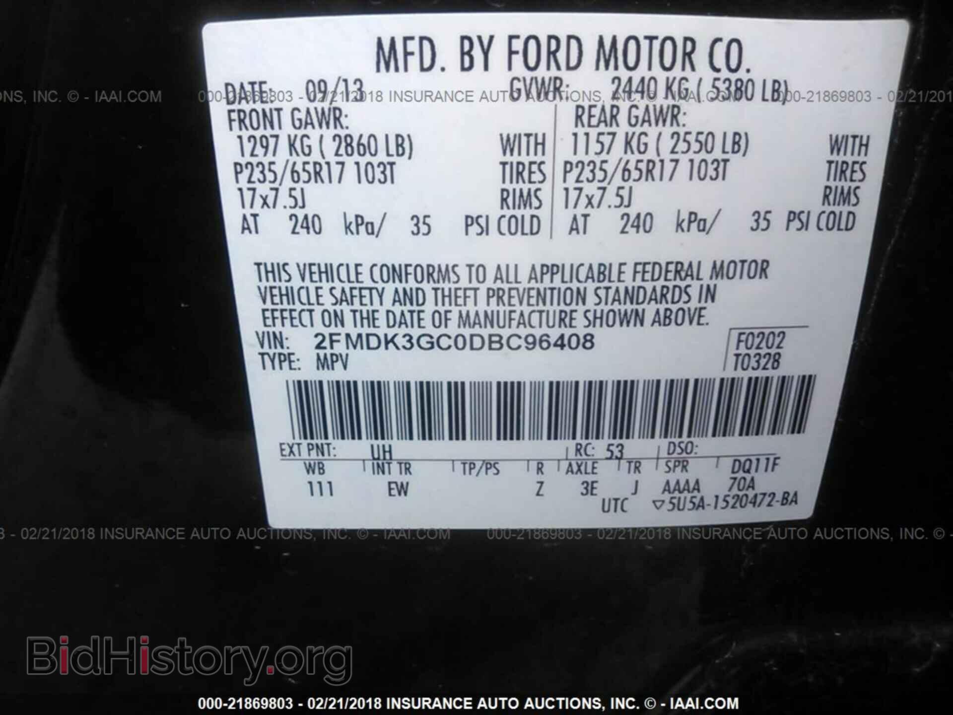 2013 Ford Edge - VIN: 2FMDK3GC0DBC96408 - Photo 9
