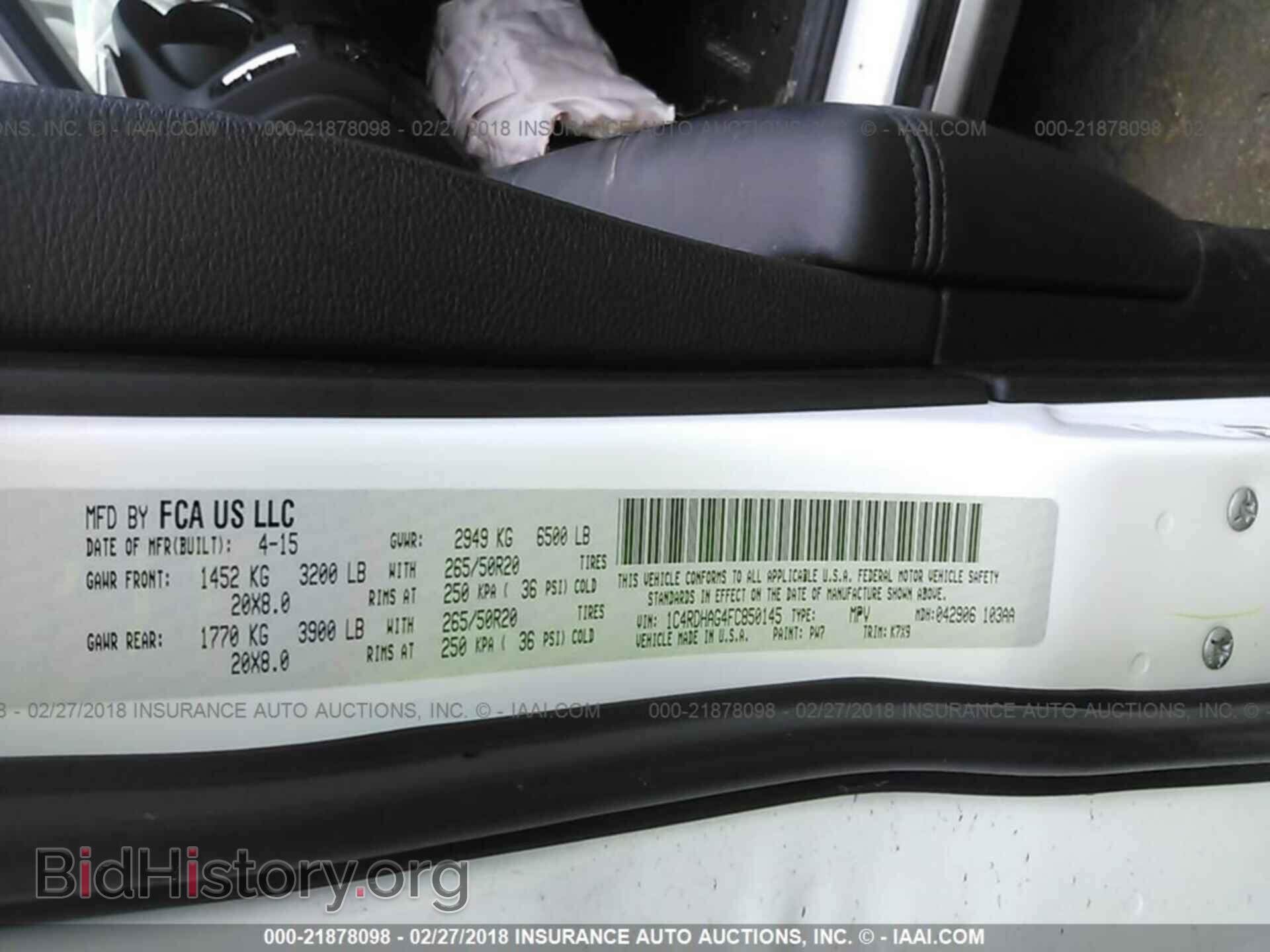 2015 Dodge Durango - VIN: 1C4RDHAG4FC850145 - Photo 9