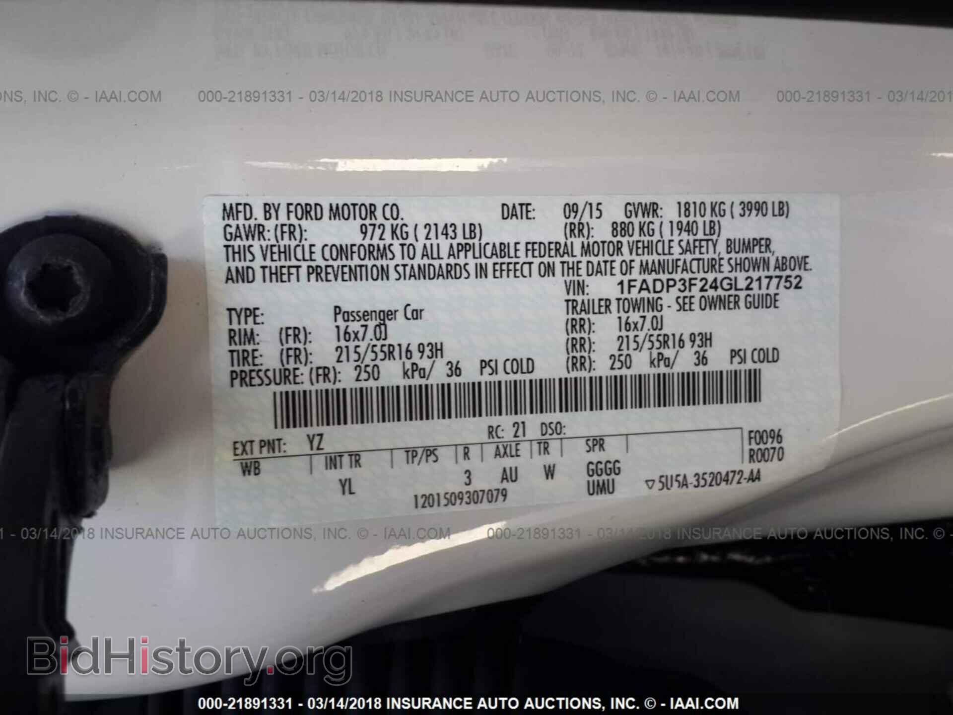 2016 Ford Focus - VIN: 1FADP3F24GL217752 - Фото 9