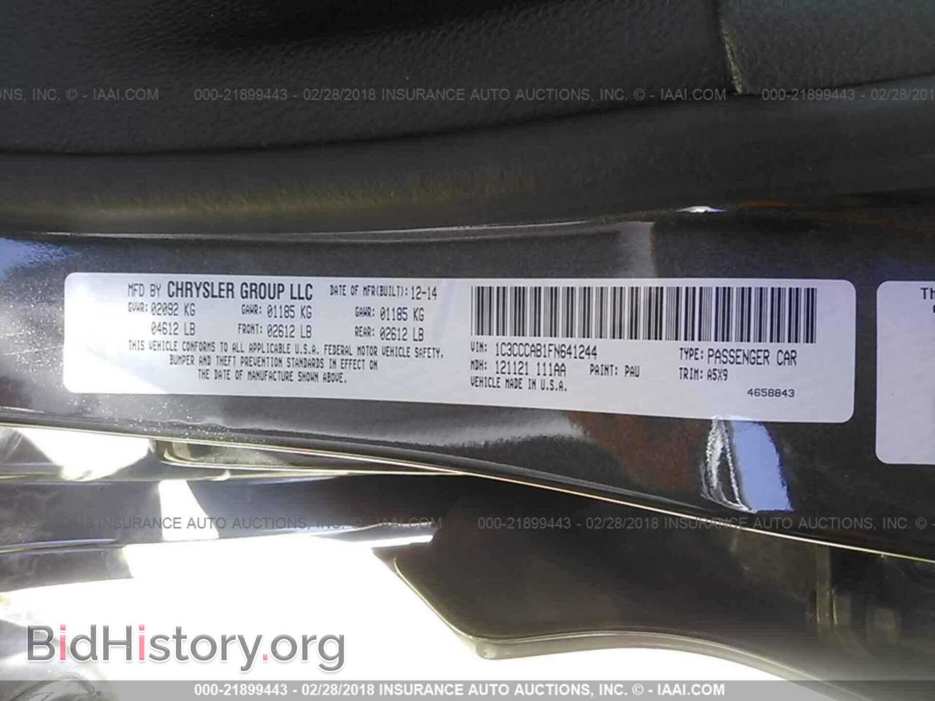 2015 Chrysler 200 - VIN: 1C3CCCAB1FN641244 - Photo 9