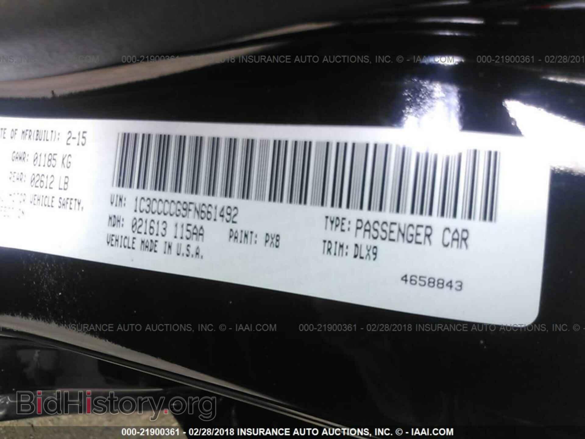 2015 Chrysler 200 - VIN: 1C3CCCCG9FN661492 - Photo 9