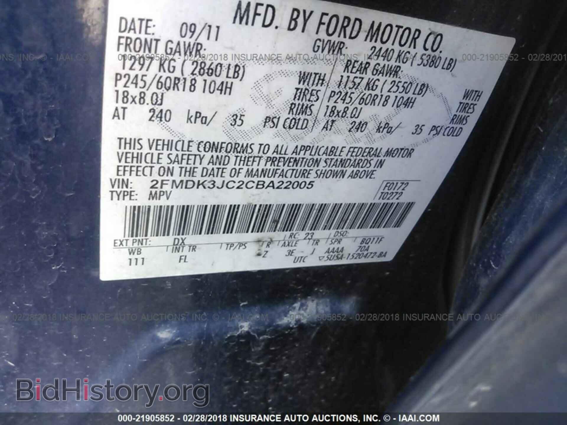 2012 Ford Edge - VIN: 2FMDK3JC2CBA22005 - Photo 9