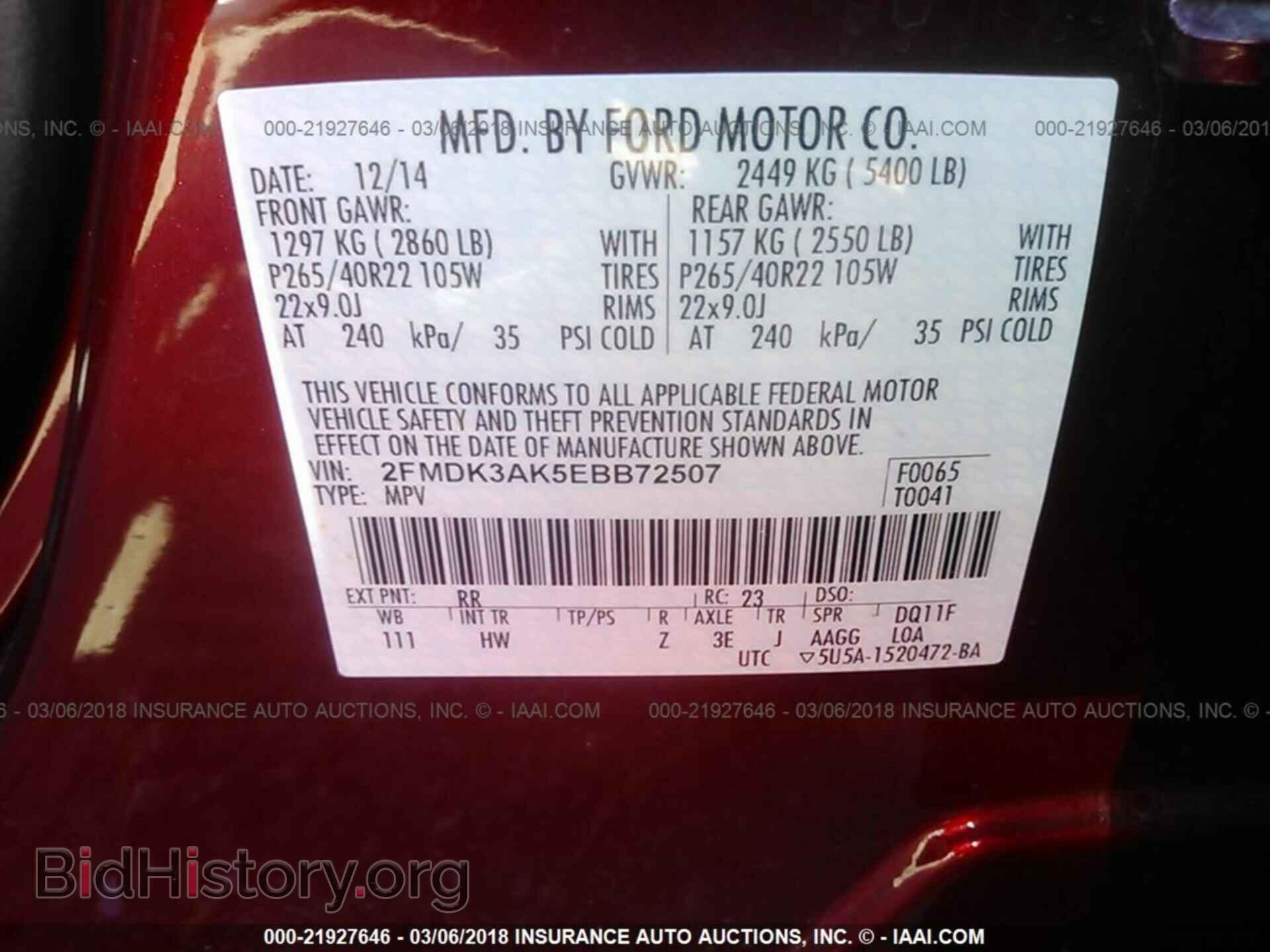 2014 Ford Edge - VIN: 2FMDK3AK5EBB72507 - Photo 9