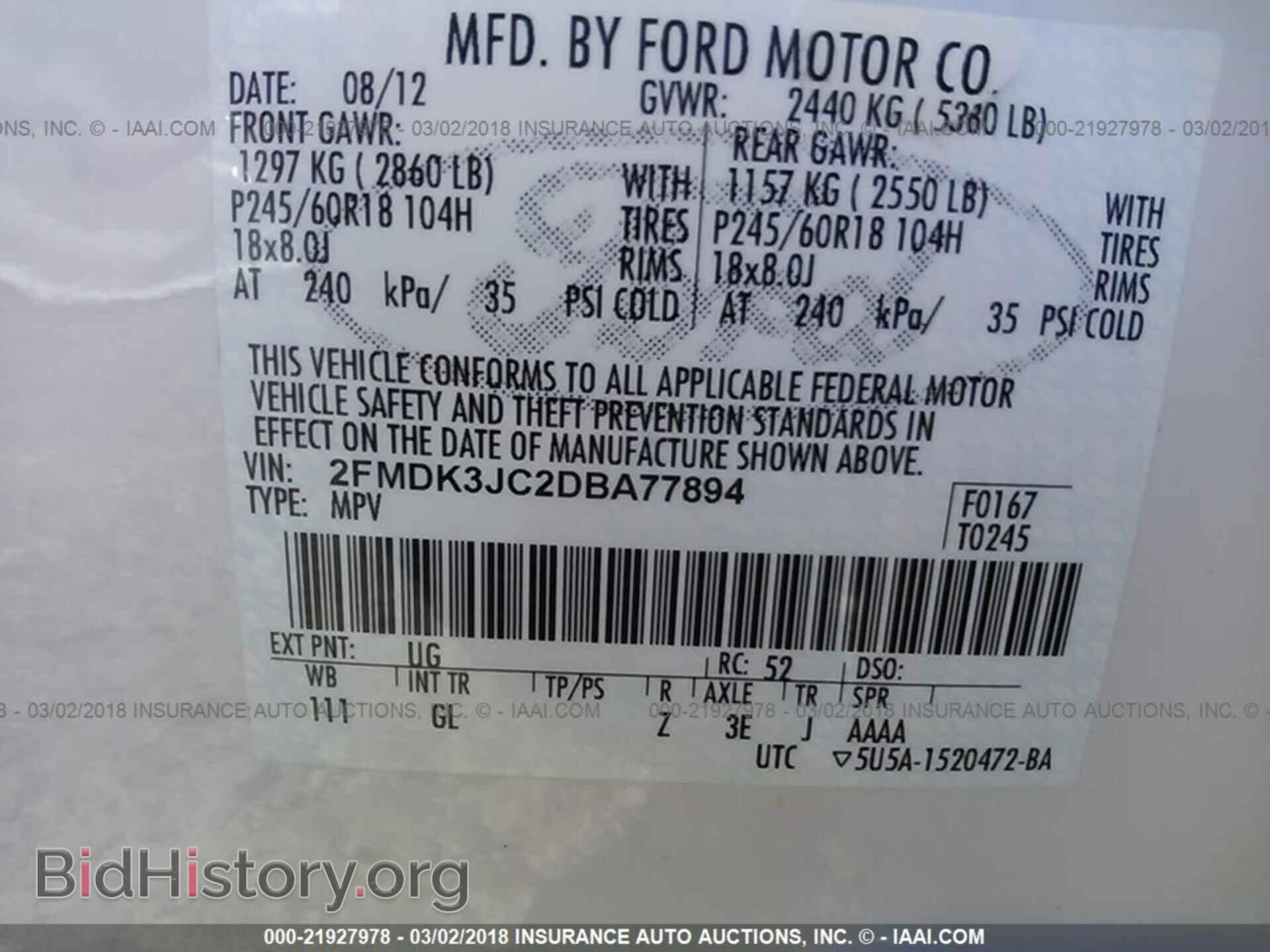 2013 Ford Edge - VIN: 2FMDK3JC2DBA77894 - Photo 9