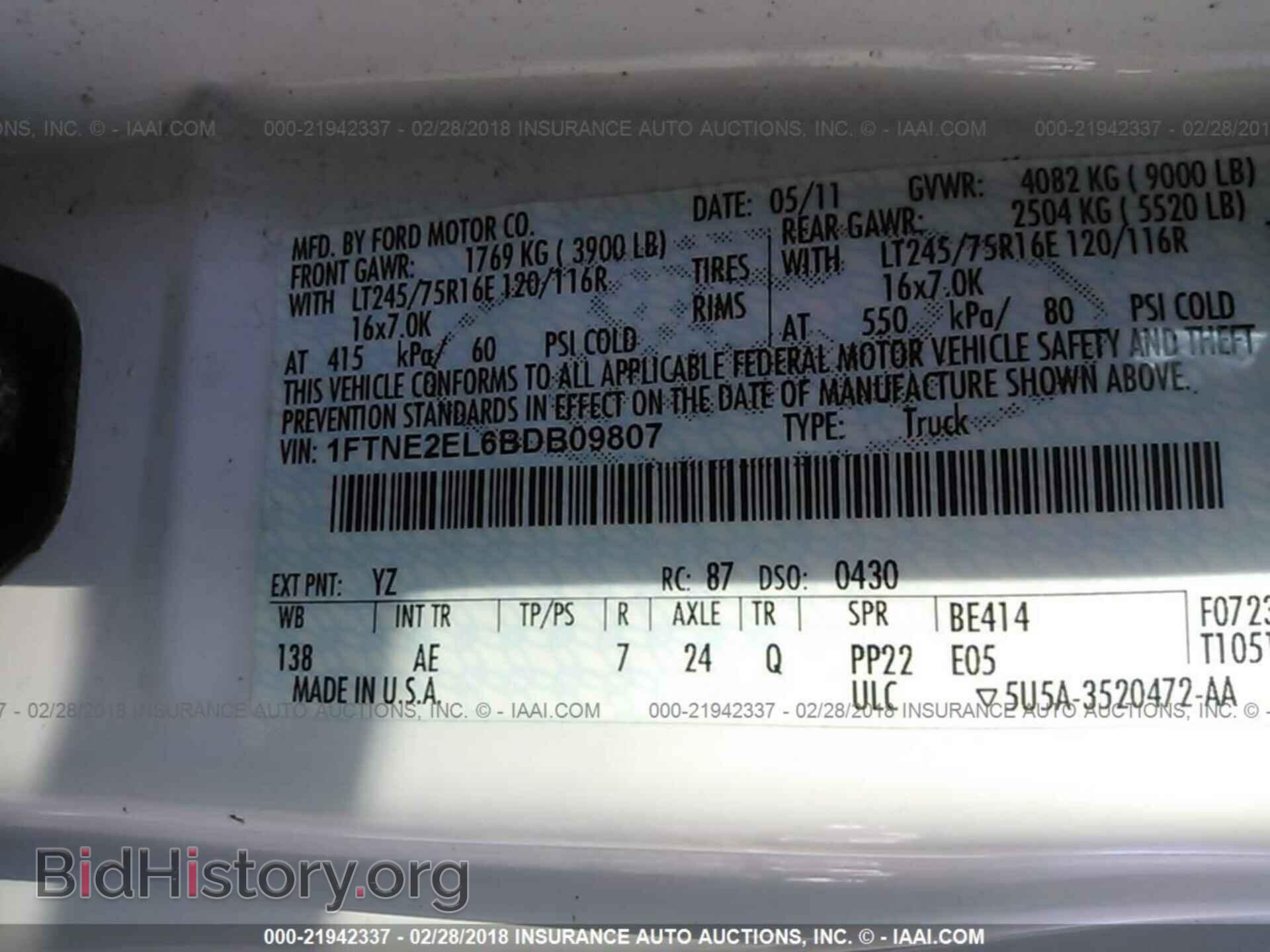 2011 Ford Econoline - VIN: 1FTNE2EL6BDB09807 - Фото 9