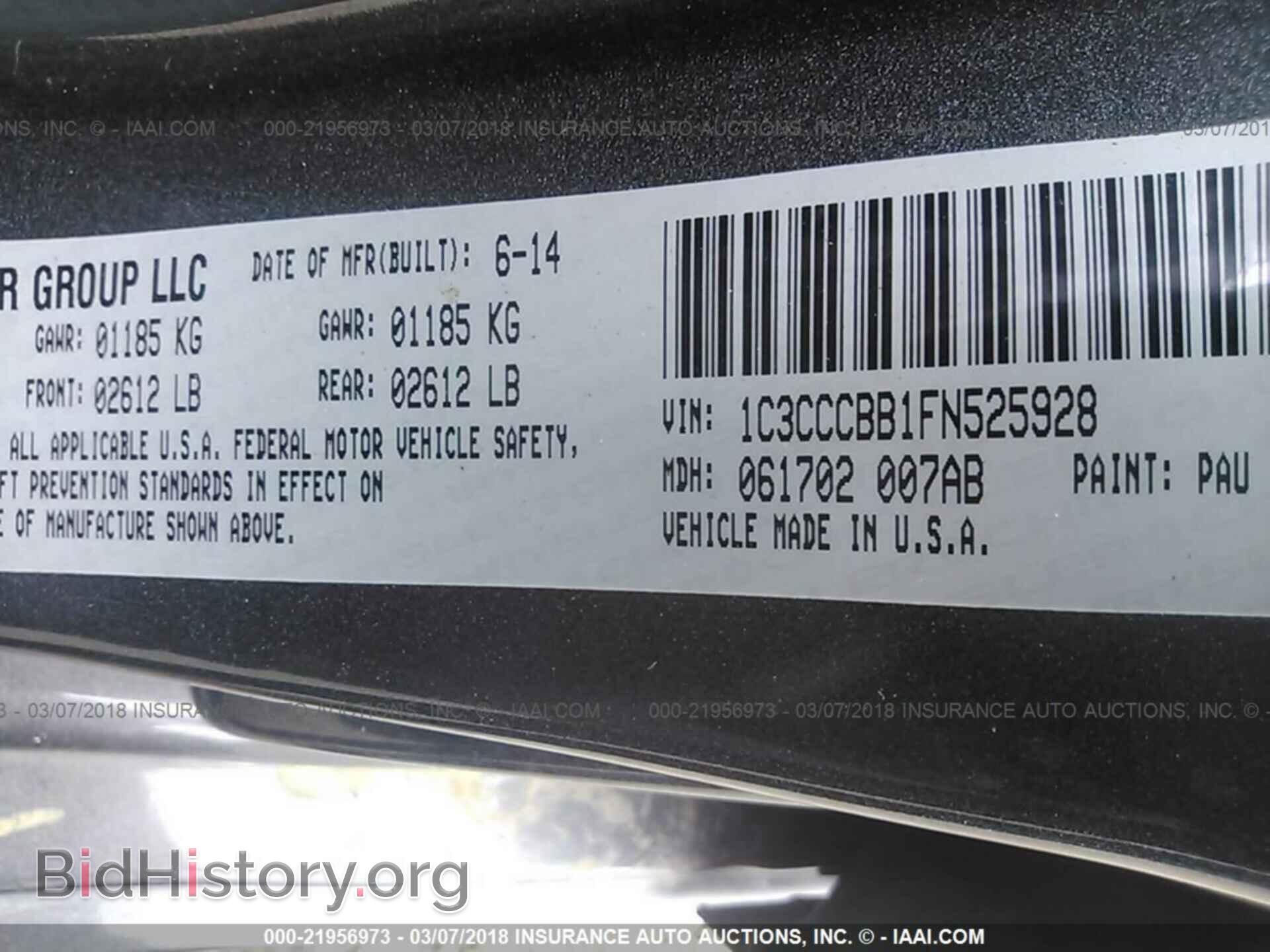 2015 Chrysler 200 - VIN: 1C3CCCBB1FN525928 - Photo 9