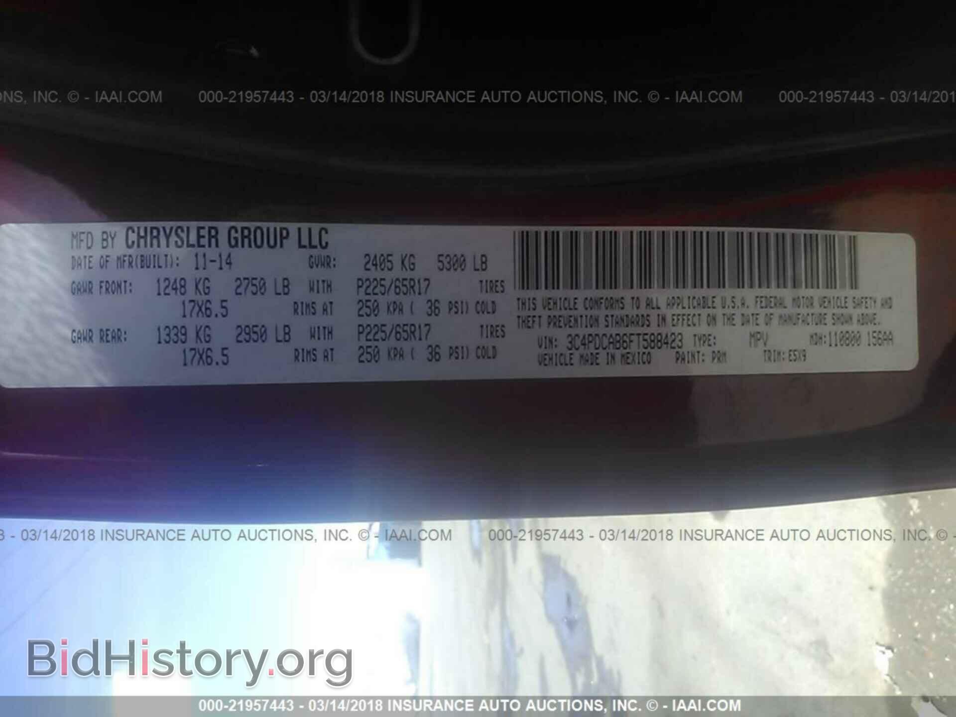 2015 Dodge Journey - VIN: 3C4PDCAB6FT588423 - Photo 9