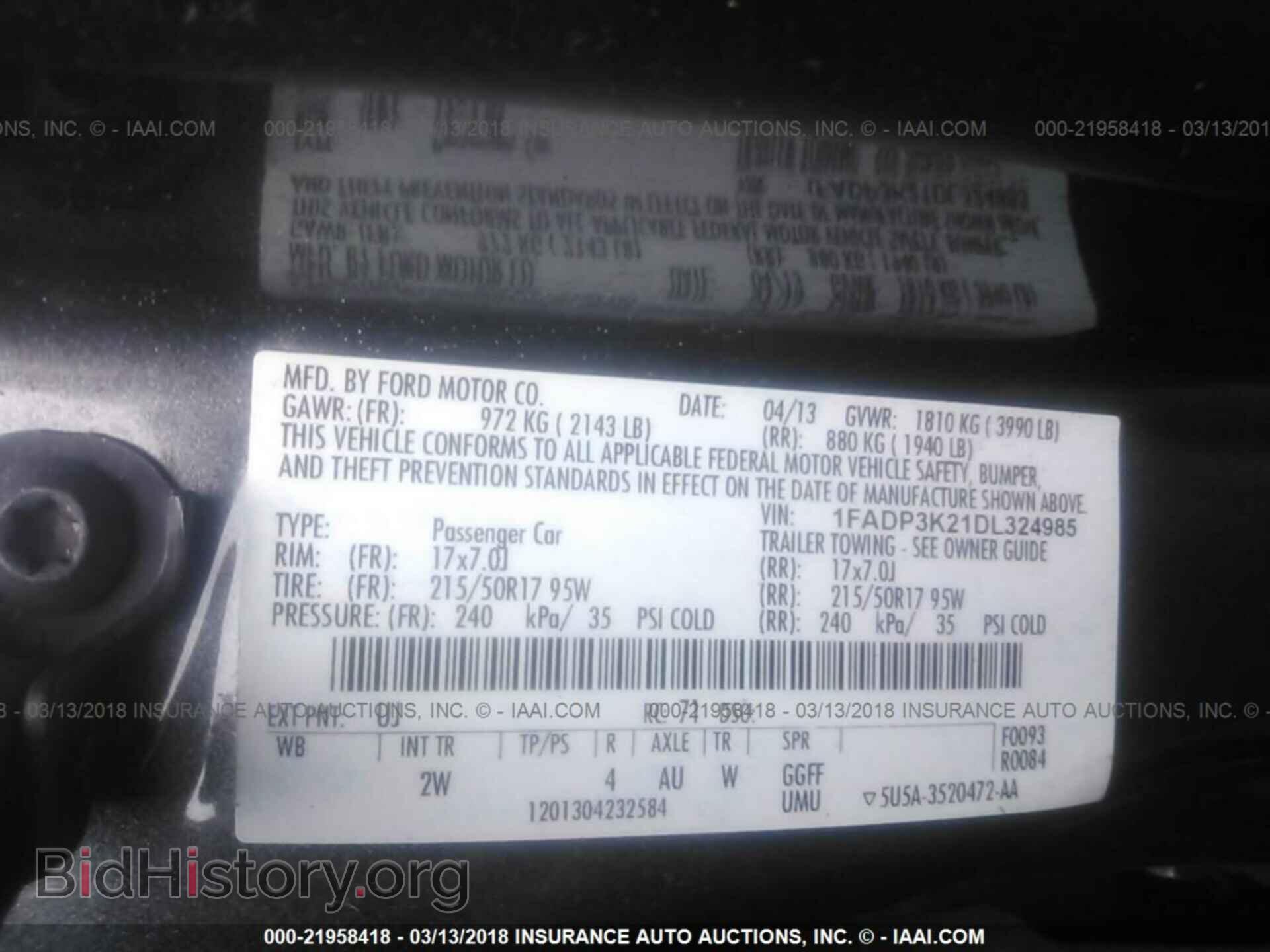 2013 Ford Focus - VIN: 1FADP3K21DL324985 - Фото 9