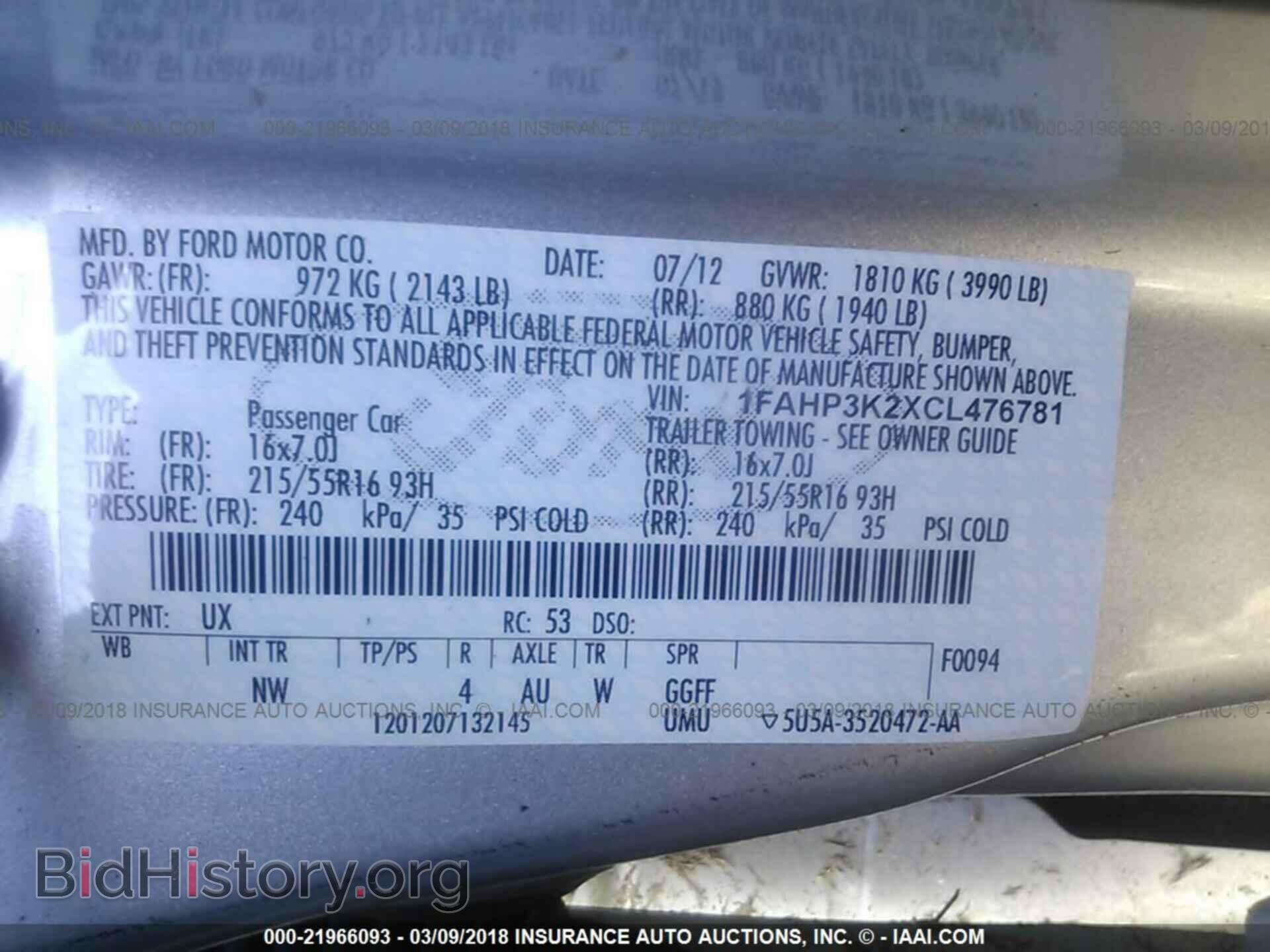 2012 Ford Focus - VIN: 1FAHP3K2XCL476781 - Photo 9