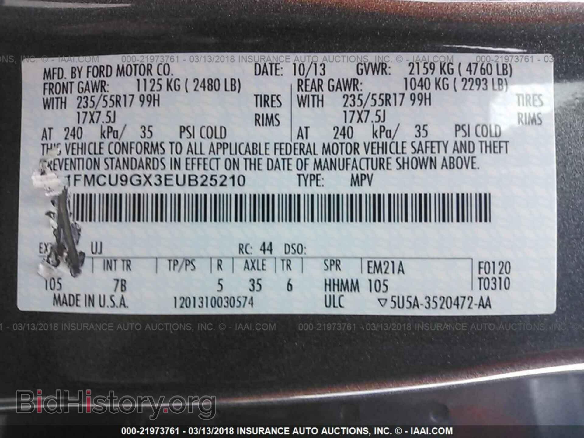 2014 Ford Escape - VIN: 1FMCU9GX3EUB25210 - Photo 9
