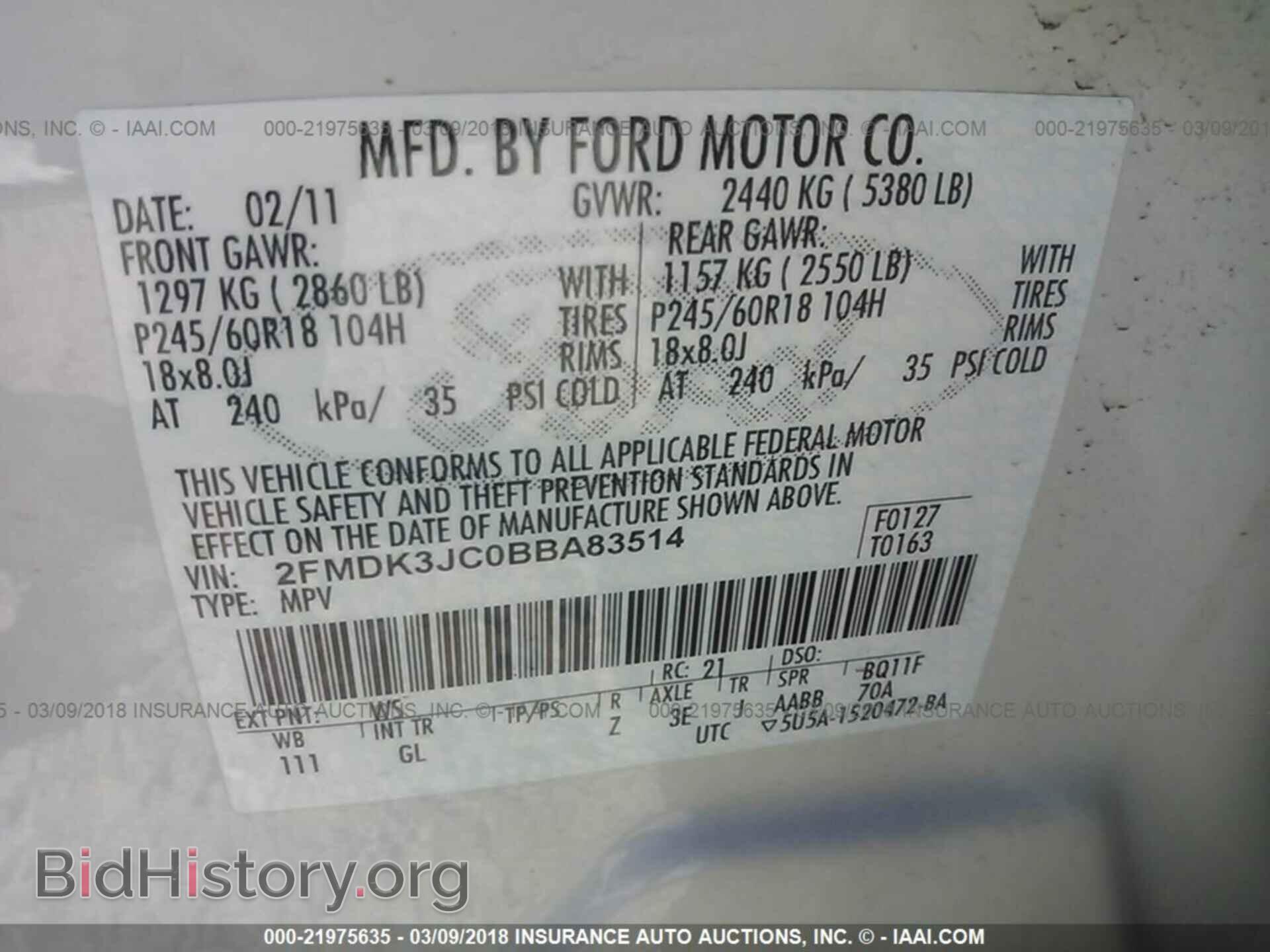 2011 Ford Edge - VIN: 2FMDK3JC0BBA83514 - Photo 9