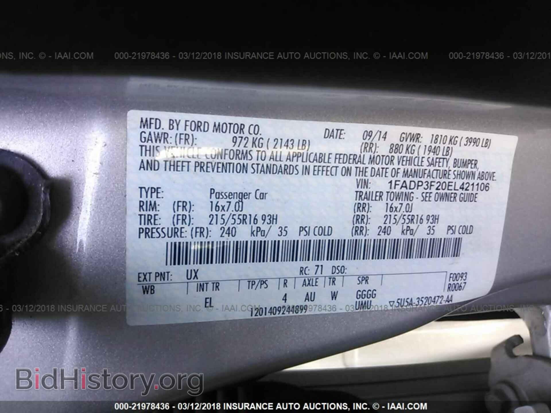 2014 Ford Focus - VIN: 1FADP3F20EL421106 - Фото 9