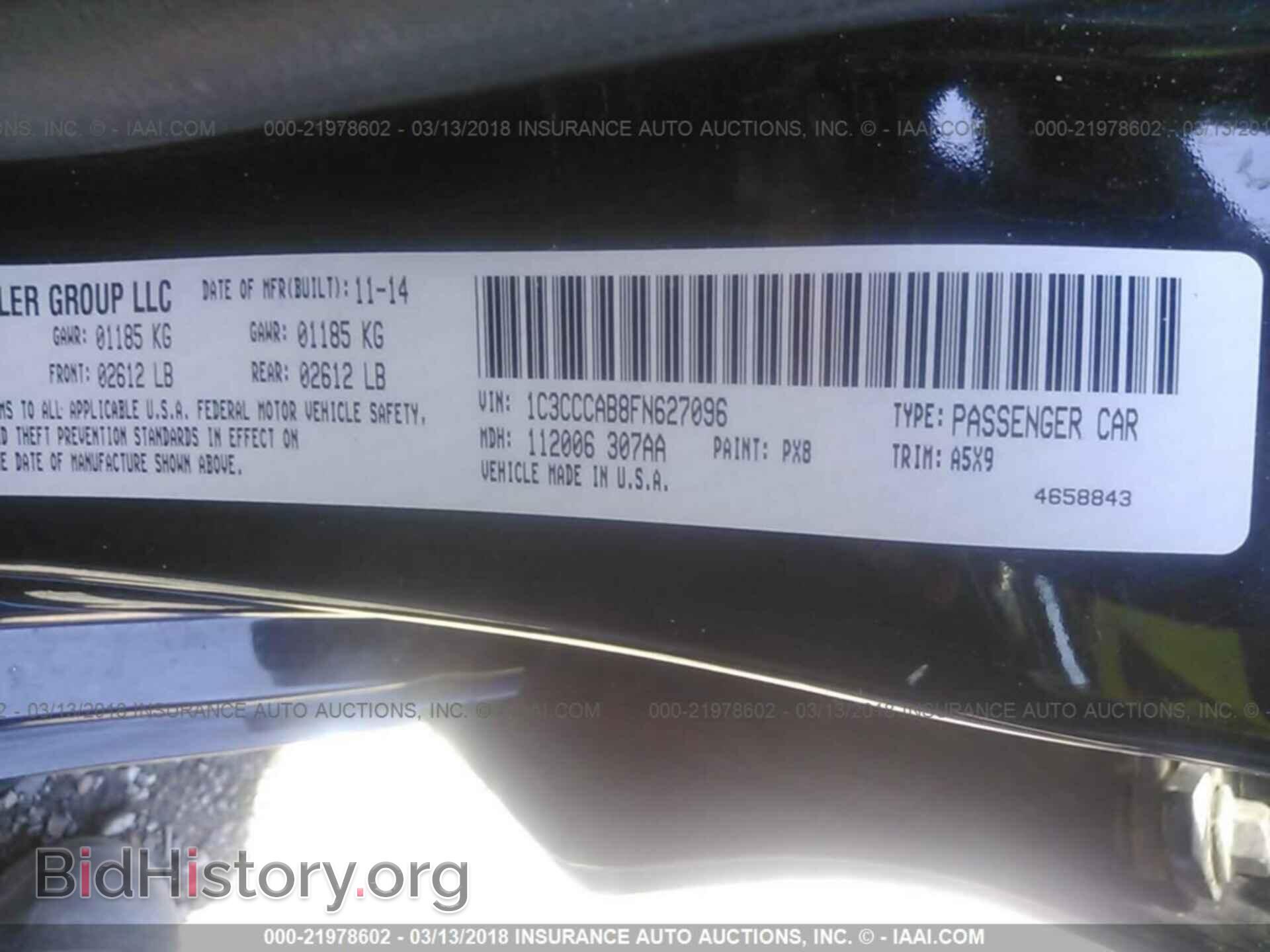 2015 Chrysler 200 - VIN: 1C3CCCAB8FN627096 - Photo 9