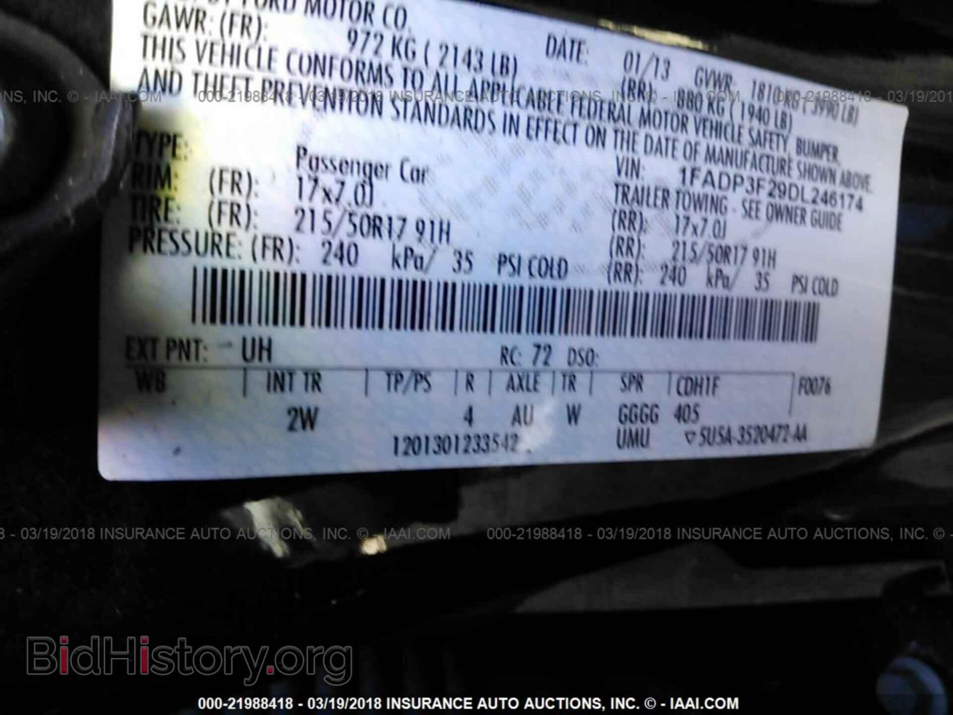 2013 FORD FOCUS - VIN: 1FADP3F29DL246174 - Photo 9