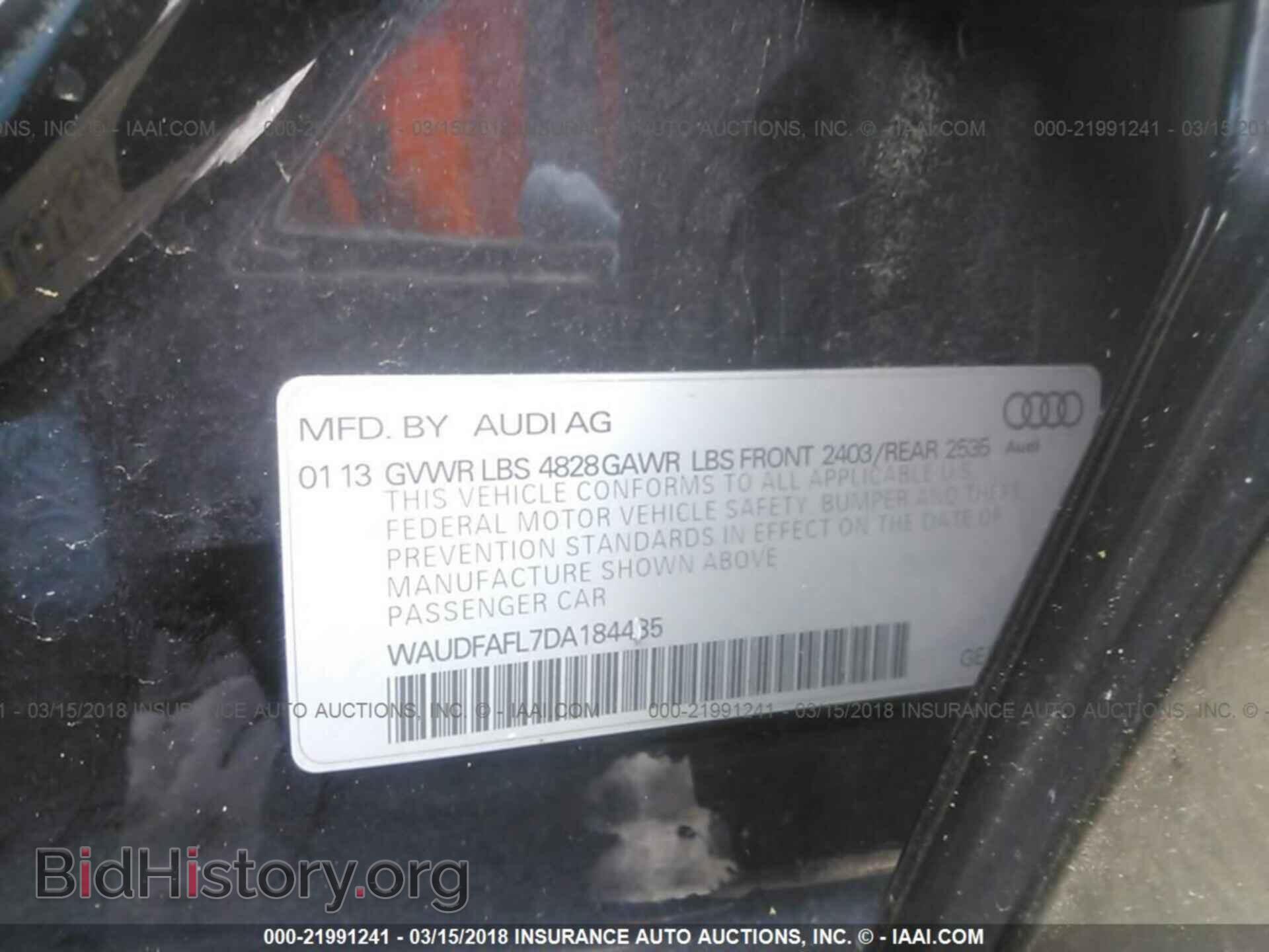 2013 Audi A4 - VIN: WAUDFAFL7DA184485 - Фото 9