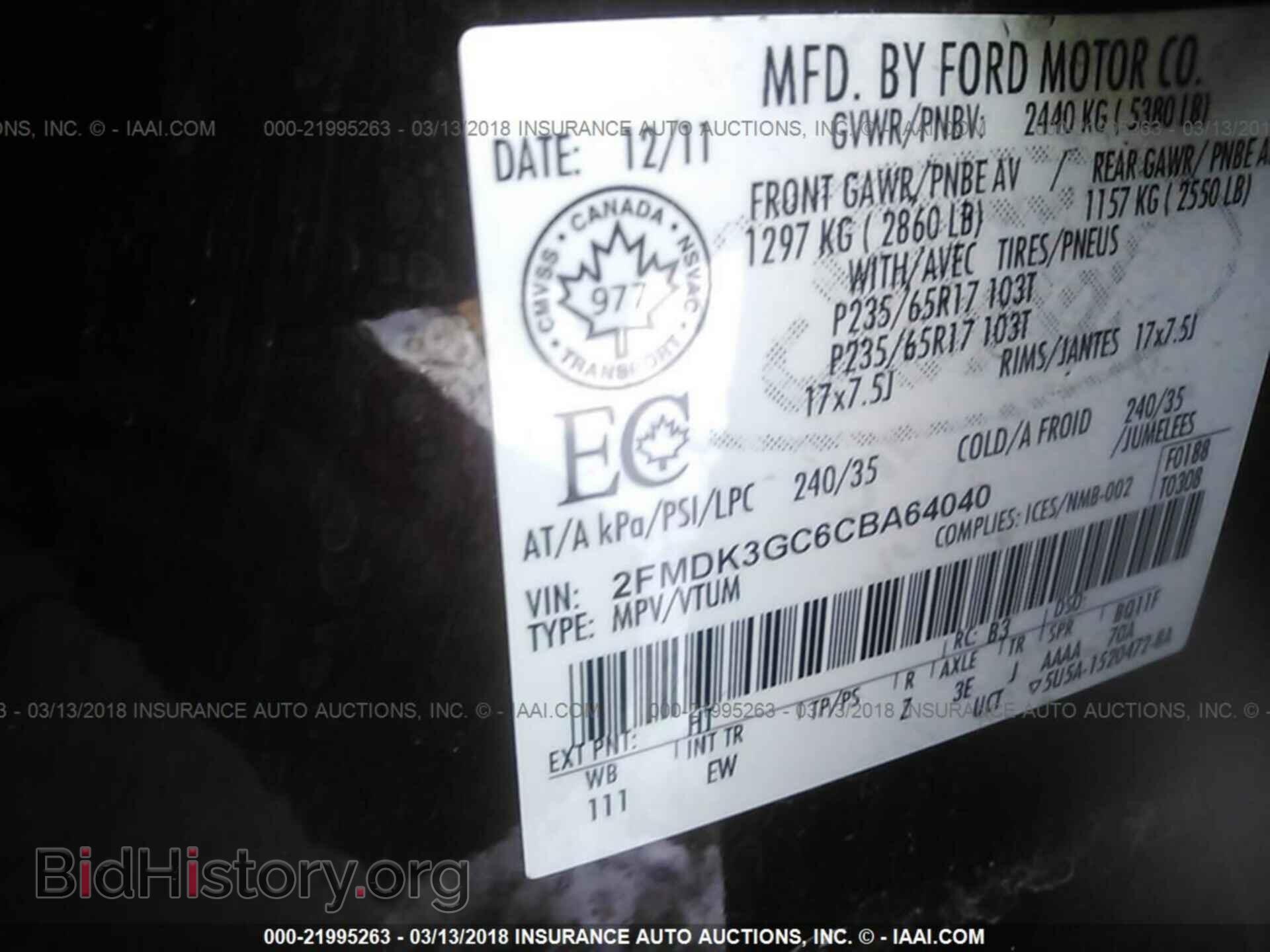 2012 Ford Edge - VIN: 2FMDK3GC6CBA64040 - Photo 9