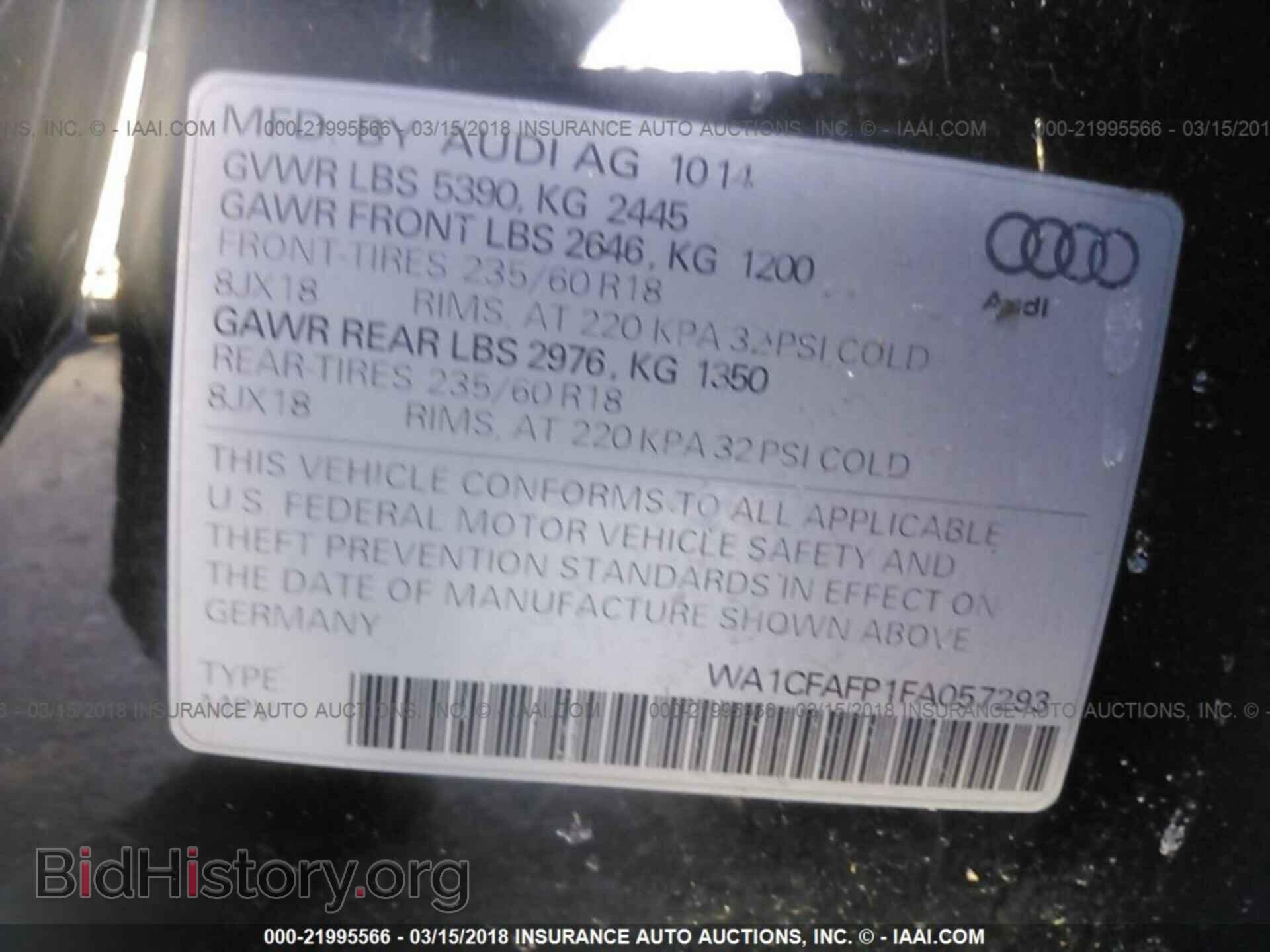 2015 Audi Q5 - VIN: WA1CFAFP1FA057293 - Photo 9
