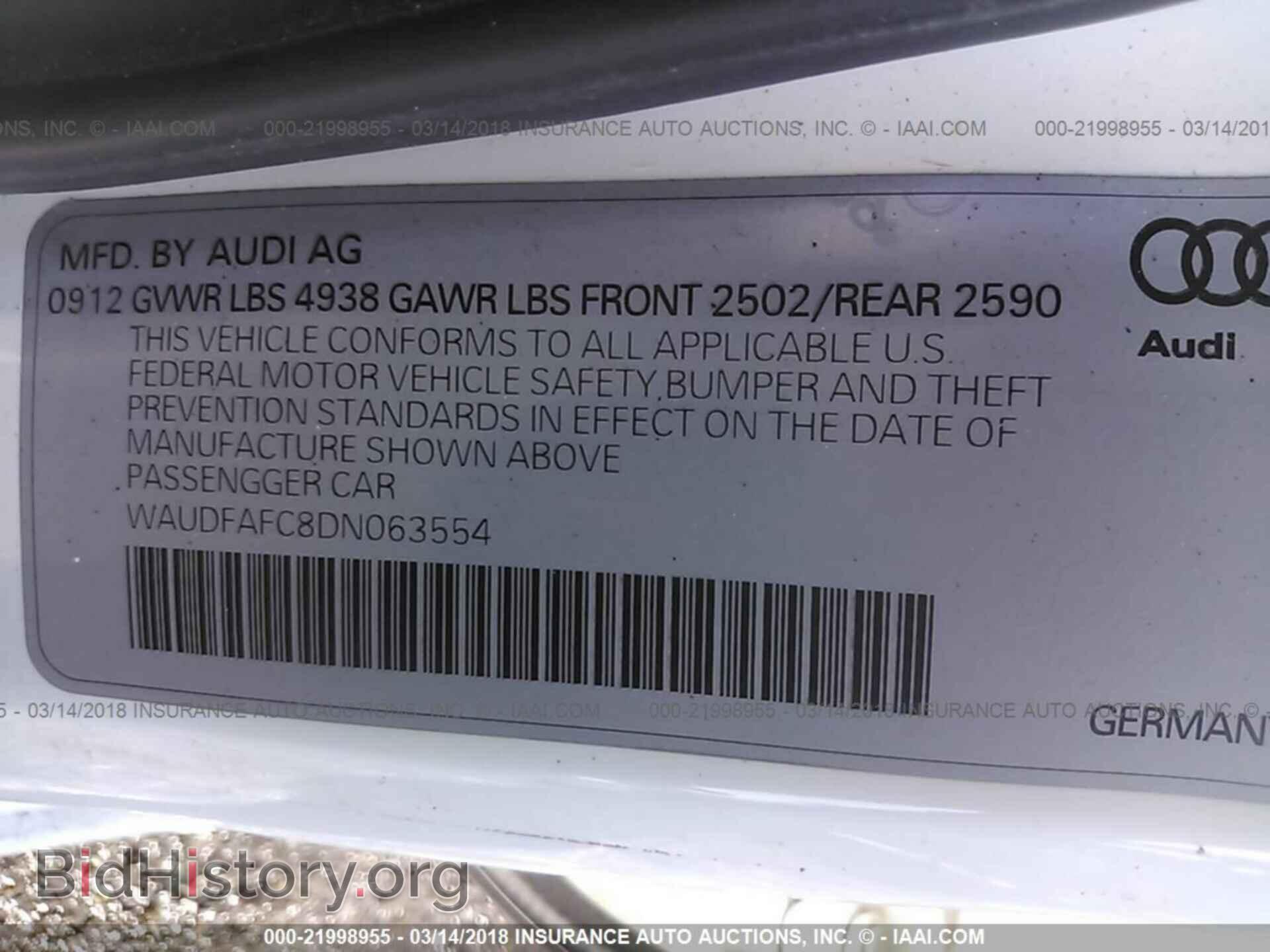 2013 Audi A6 - VIN: WAUDFAFC8DN063554 - Фото 9