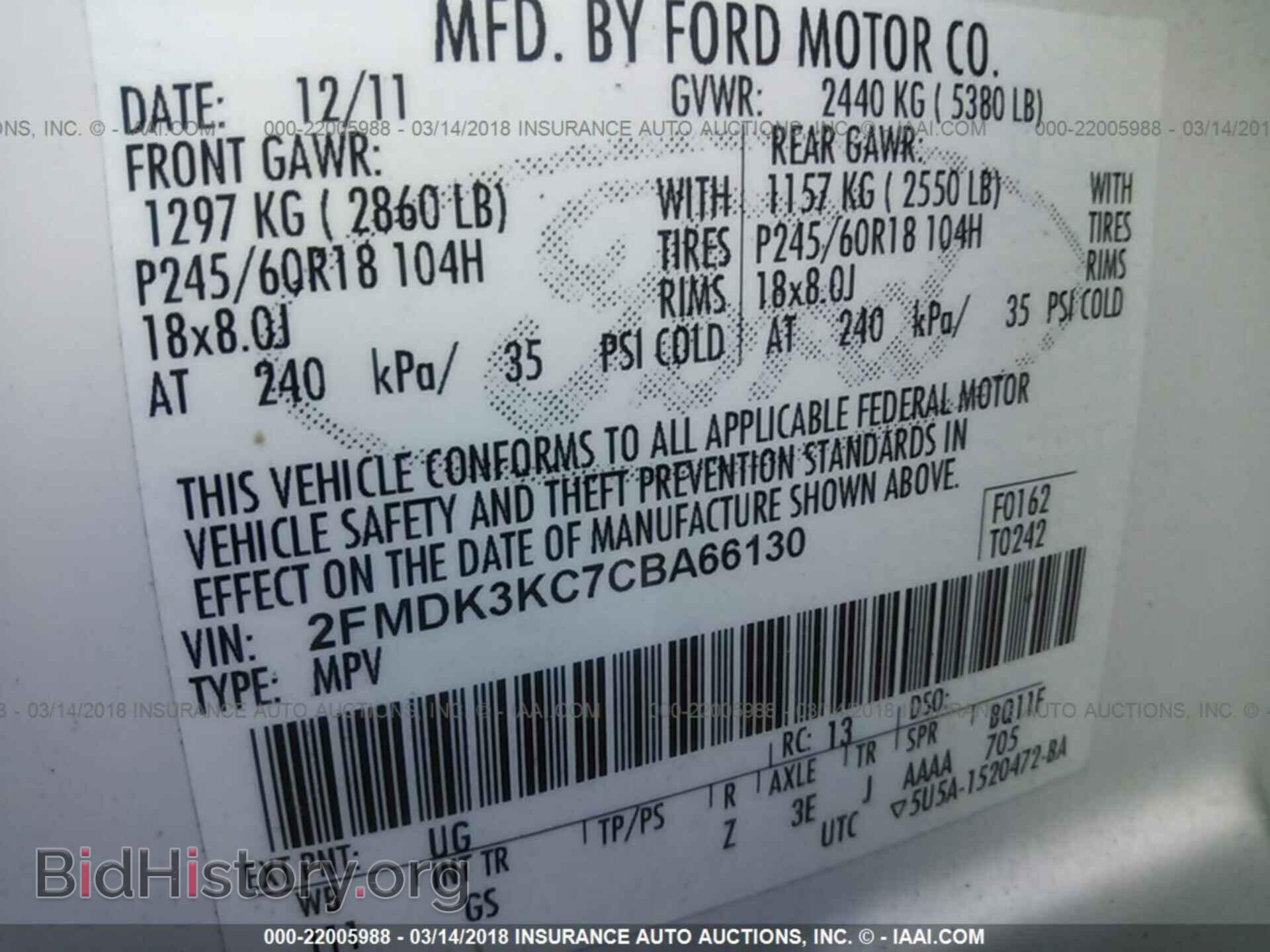 2012 Ford Edge - VIN: 2FMDK3KC7CBA66130 - Photo 9