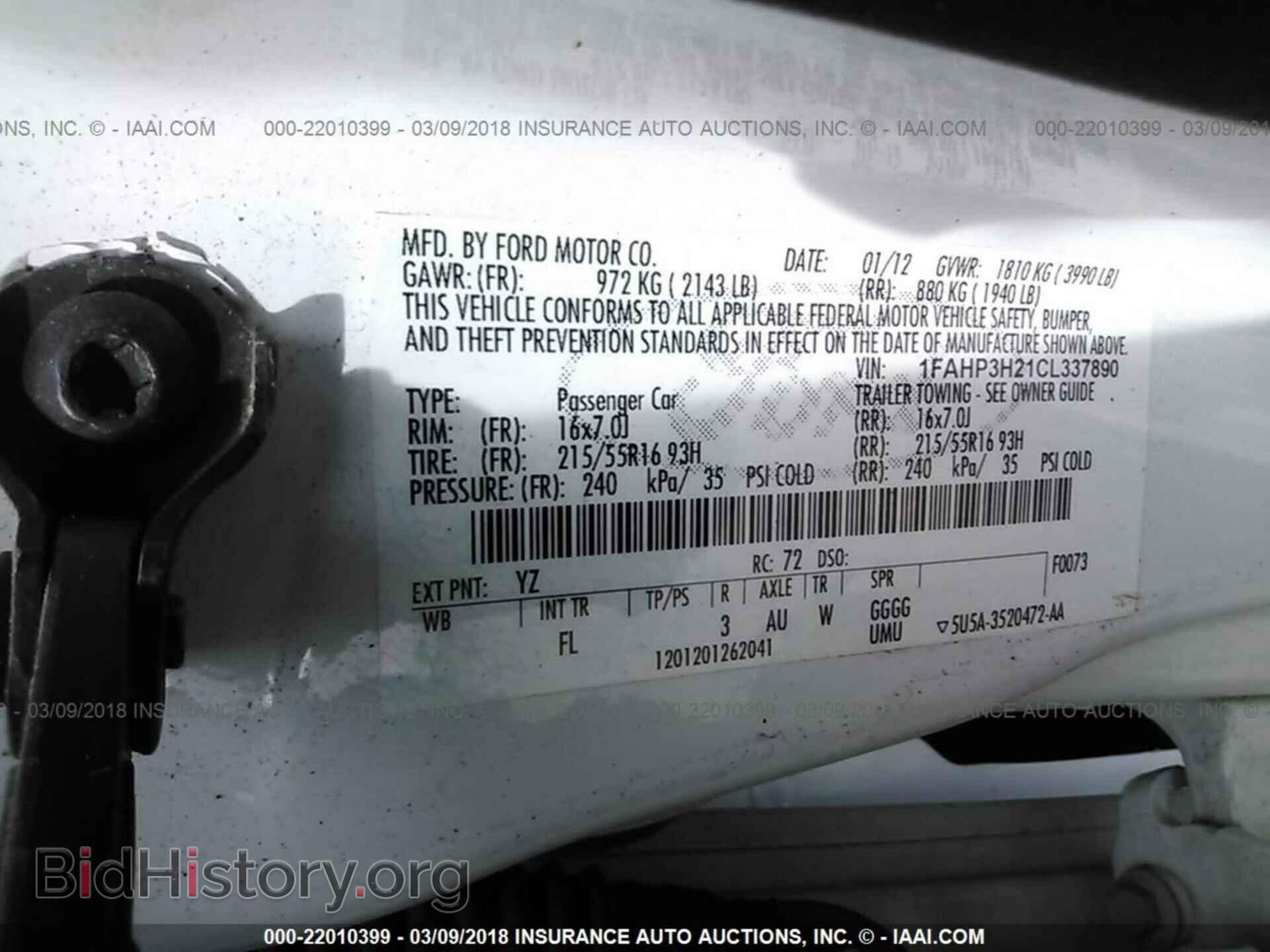 2012 Ford Focus - VIN: 1FAHP3H21CL337890 - Photo 9