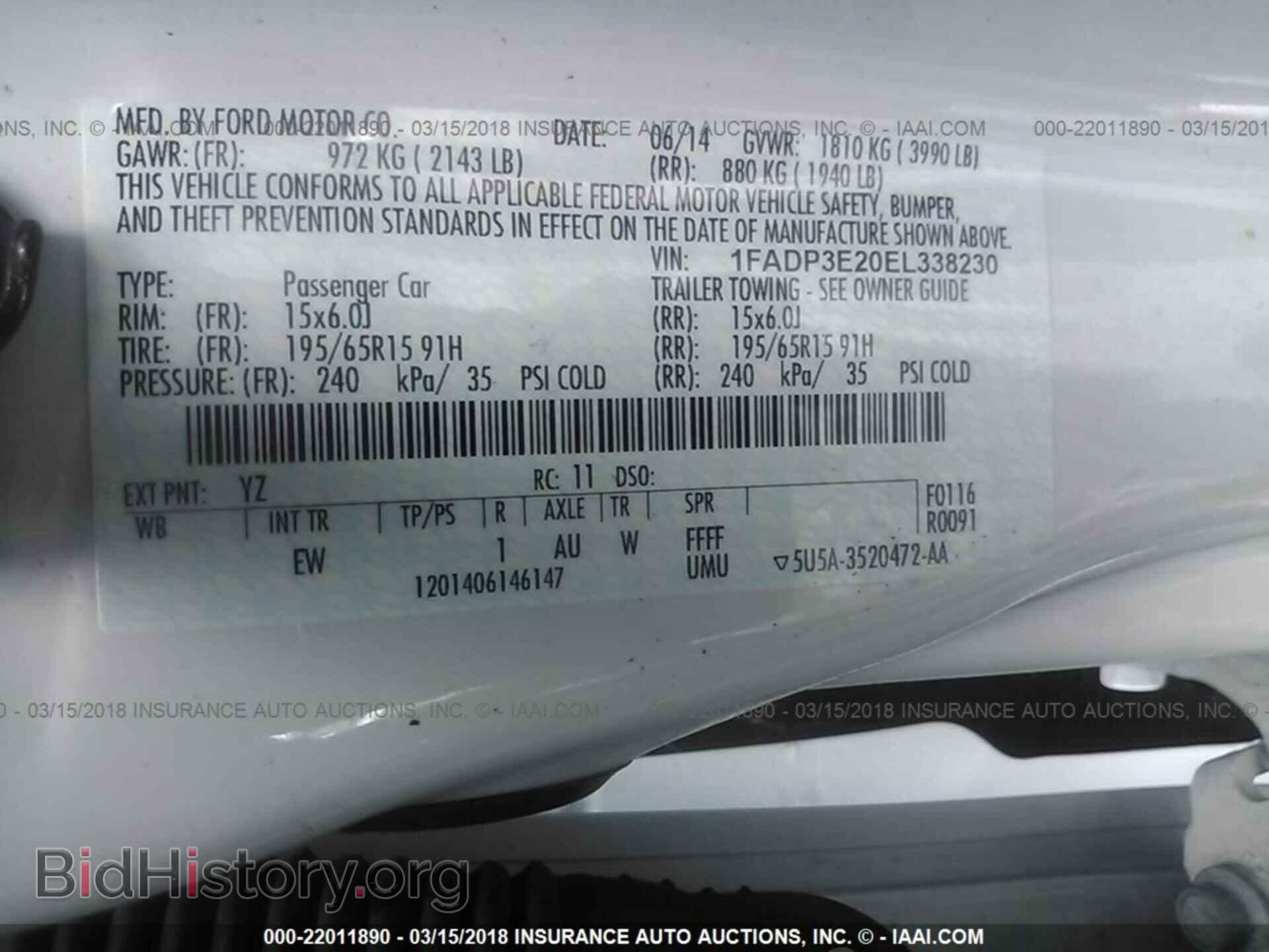 2014 Ford Focus - VIN: 1FADP3E20EL338230 - Фото 9