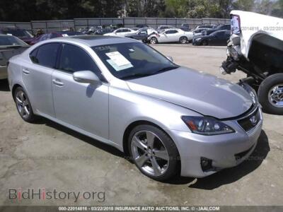 2012 Lexus IS, серебристый — VIN JTHBF5C26C5172136, IAAI
